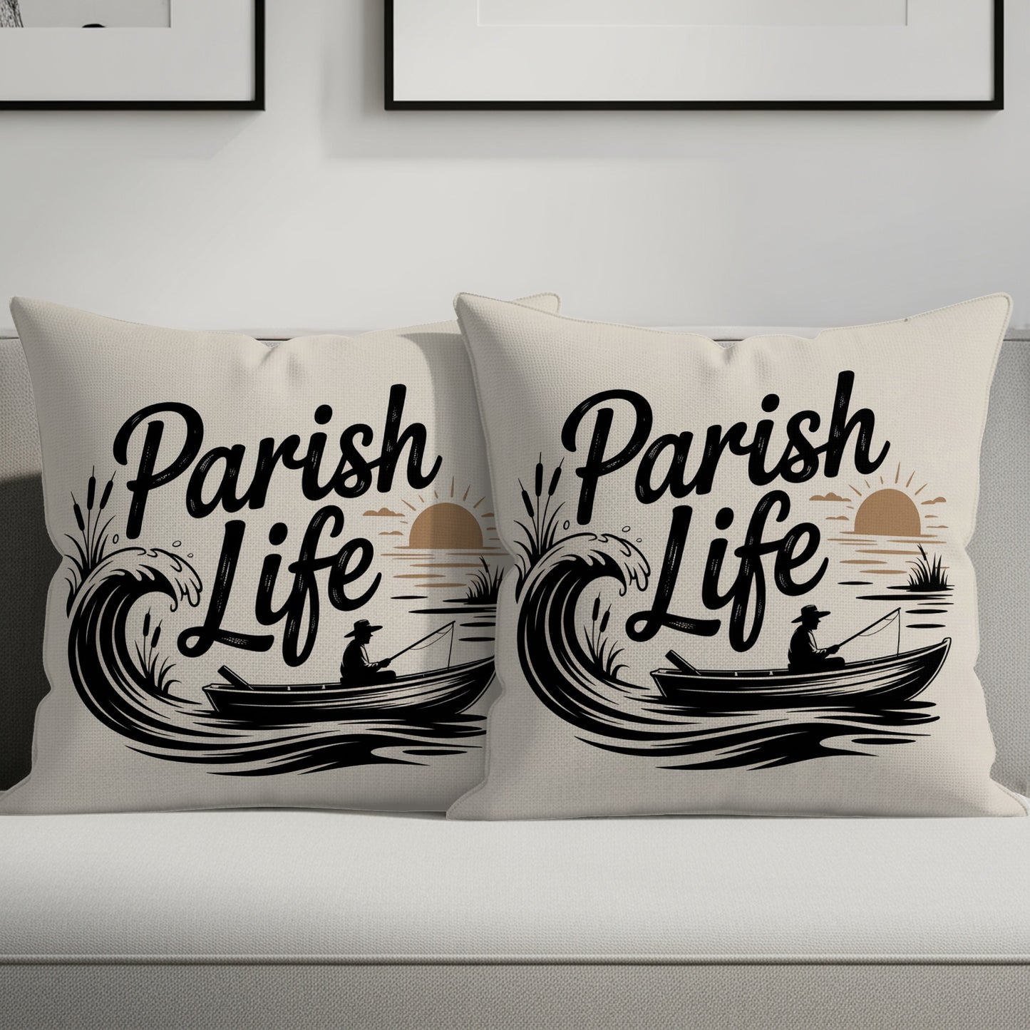 Parish Life Scenic Design Throw Pillow product type
