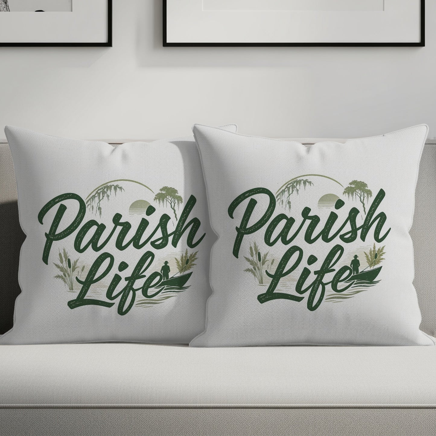 Cozy Parish Life Themed Decorative Pillow product type