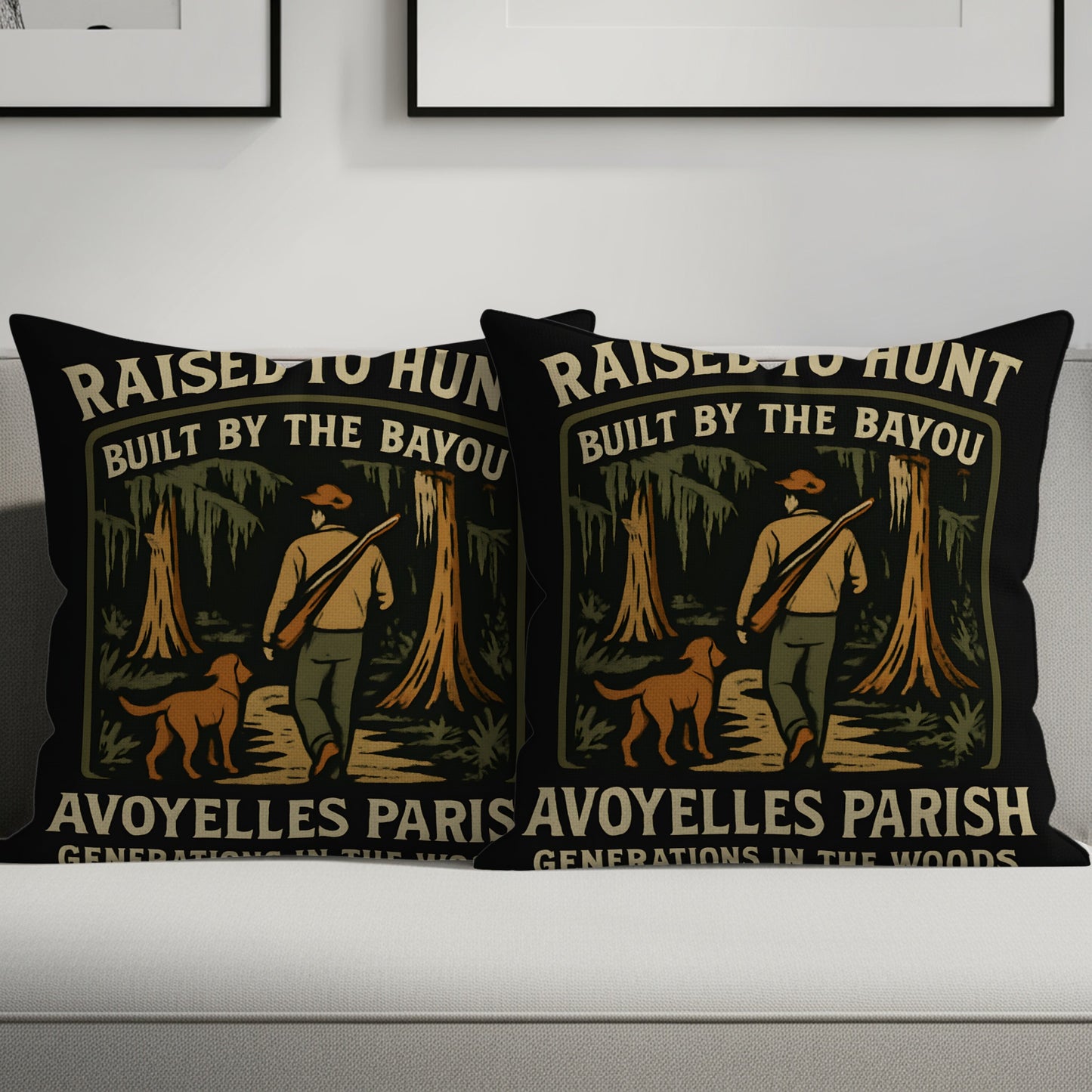 Raised To Hunt Built By The Bayou Hunting Pillow product