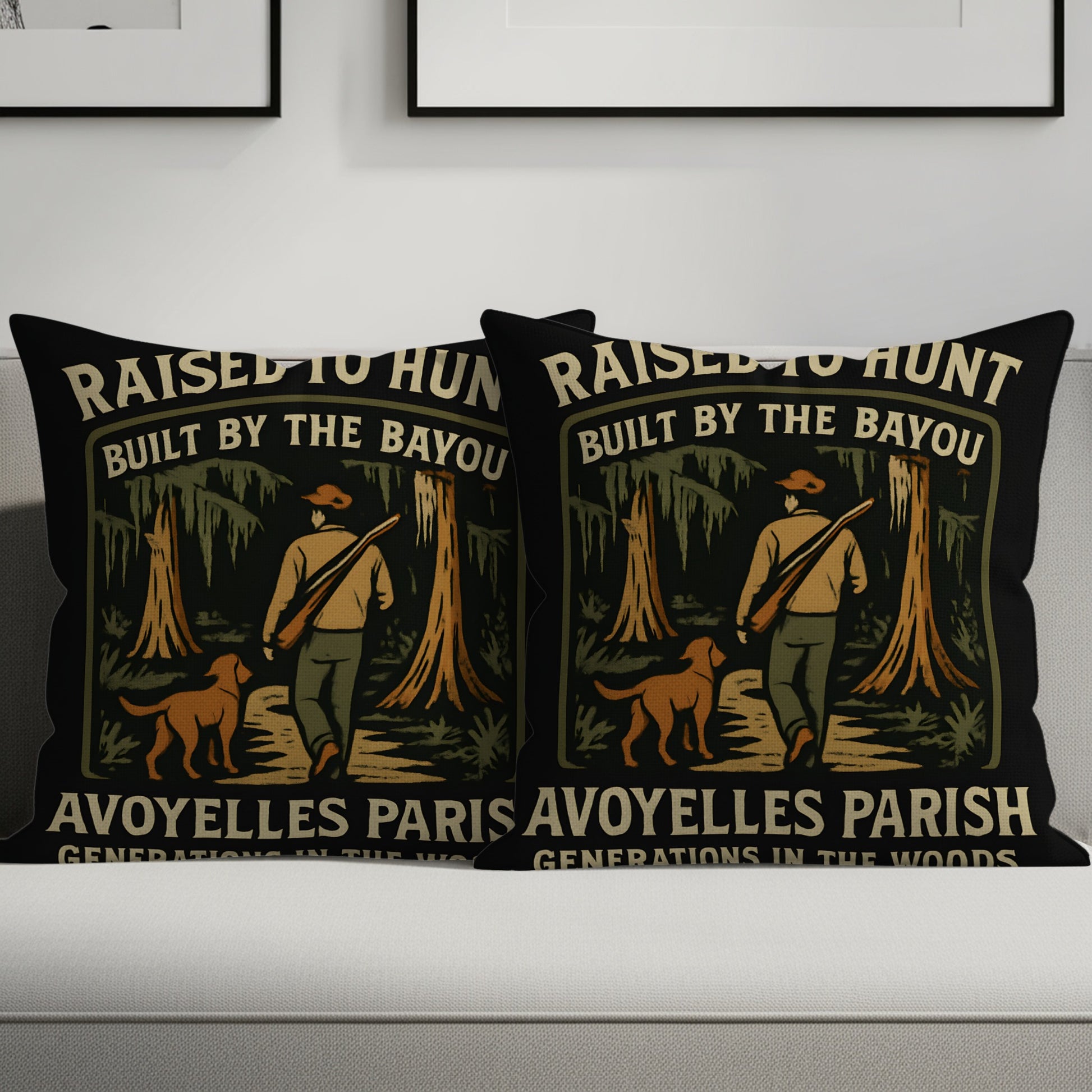 Raised To Hunt Built By The Bayou Hunting Pillow product