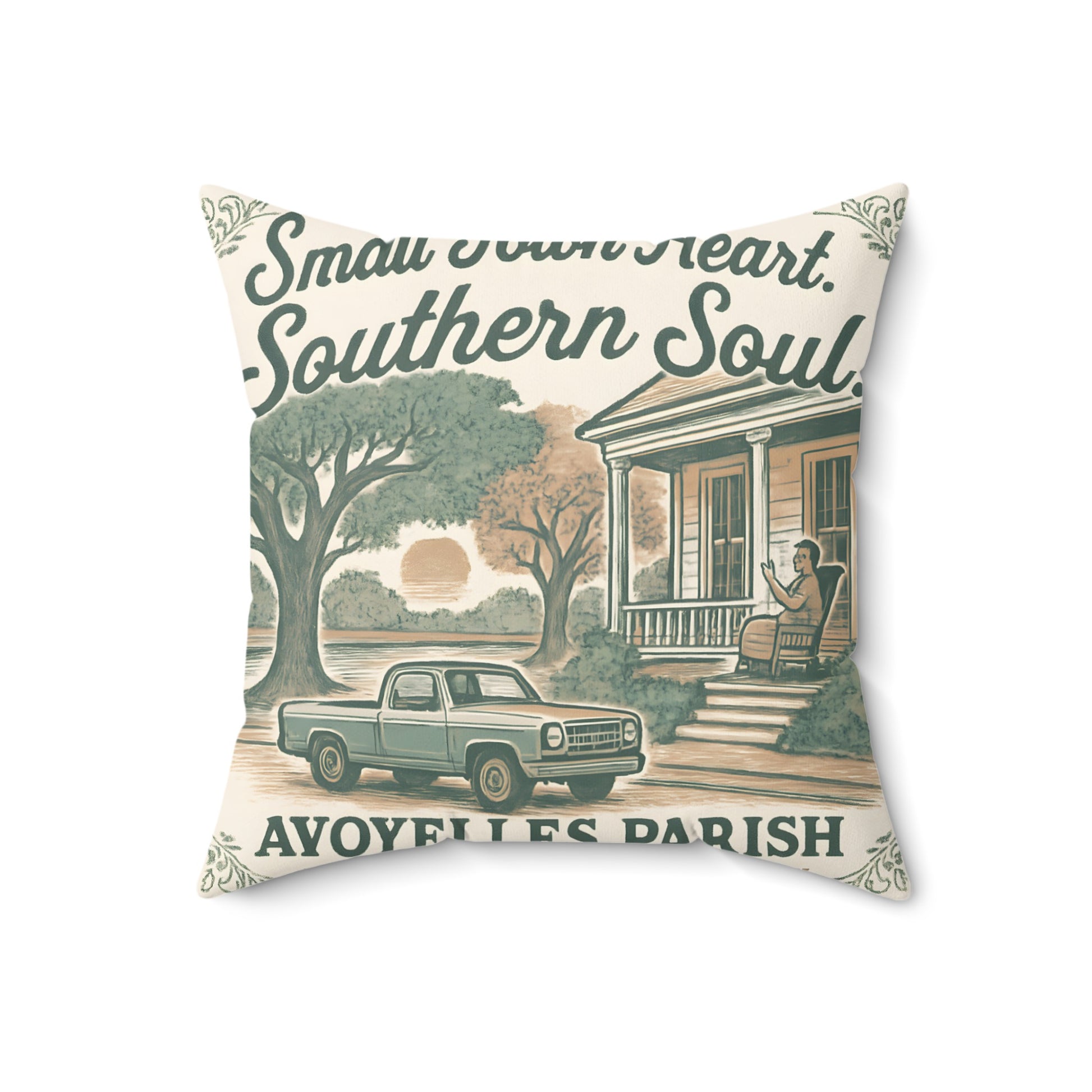 Small Town Heart Southern Soul Avoyelles Parish pillow product