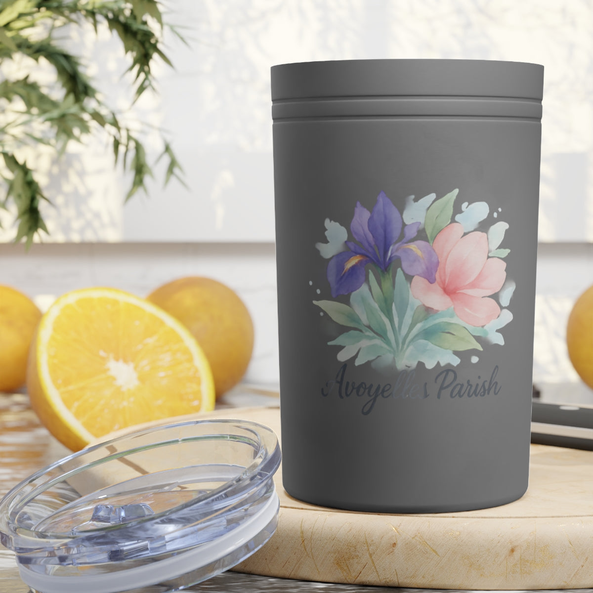 Elegant Floral Design Insulated Tumbler Beverage Product