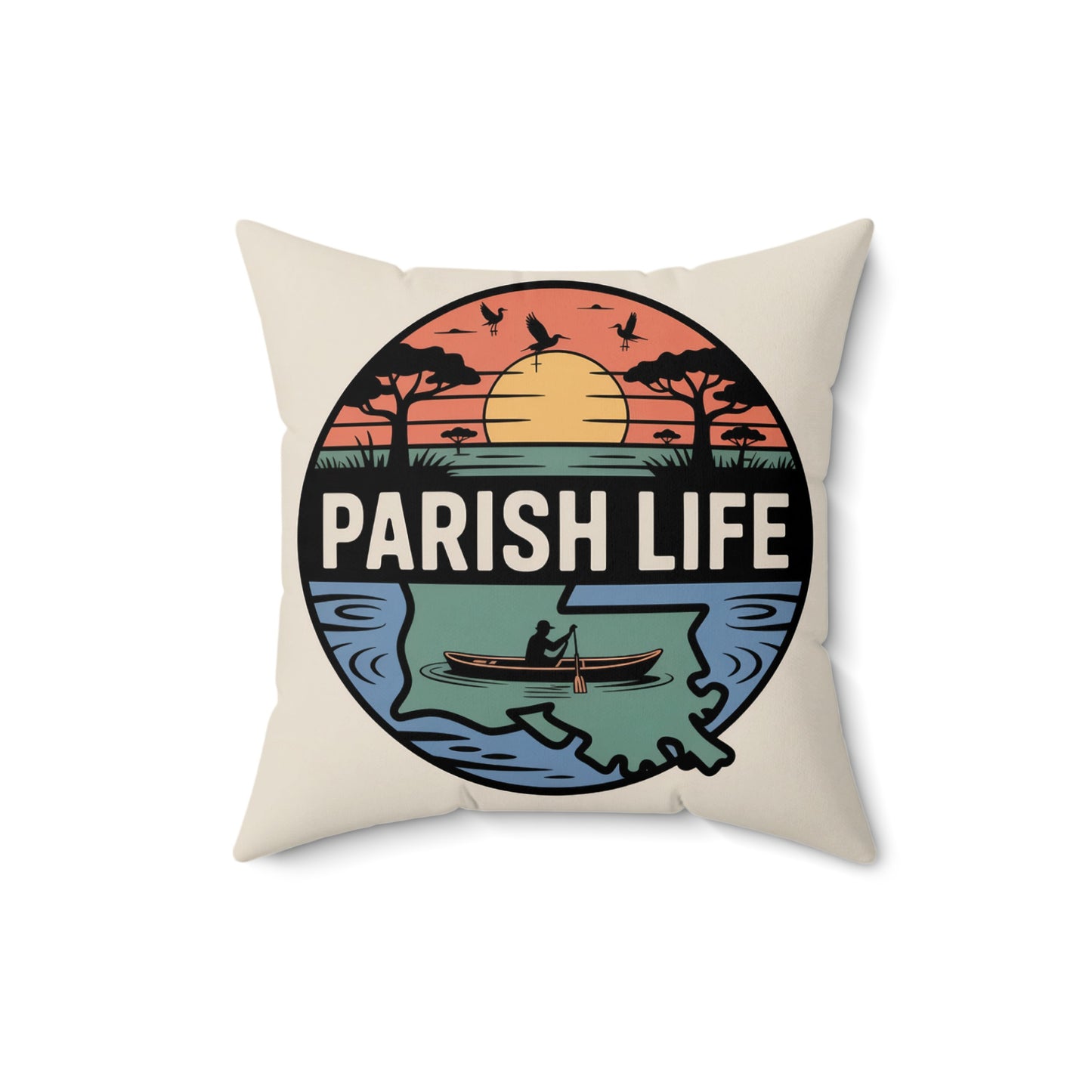 Decorative Parish Life Sunset Scene Cushion product