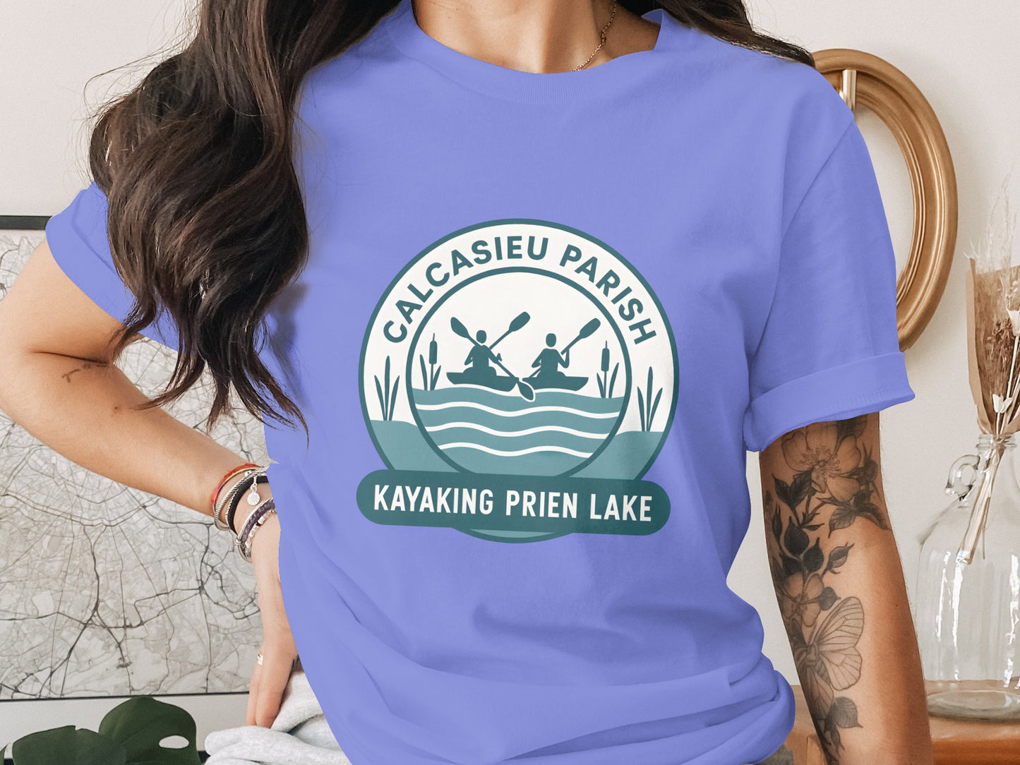 Calcasieu Parish Kayaking Prien Lake Graphic T-Shirt, Outdoor Adventure Tee, Unisex Casual Wear