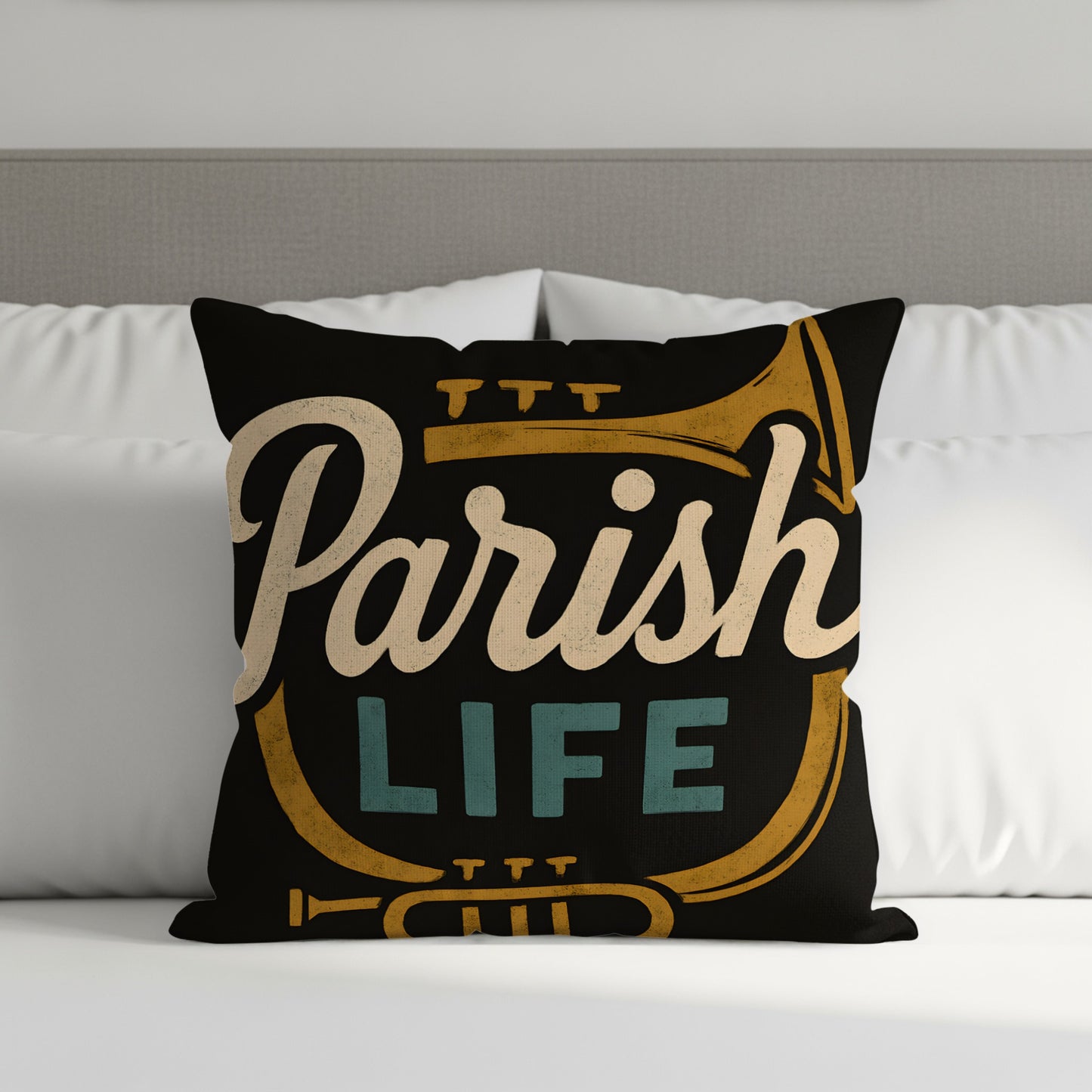 Parish Life Brass Instrument Design Pillow product