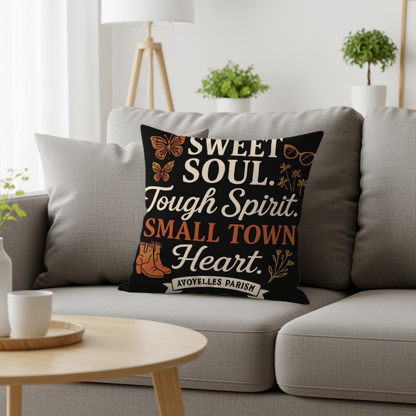 Sweet Soul Tough Spirit Small Town Heart Pillow product