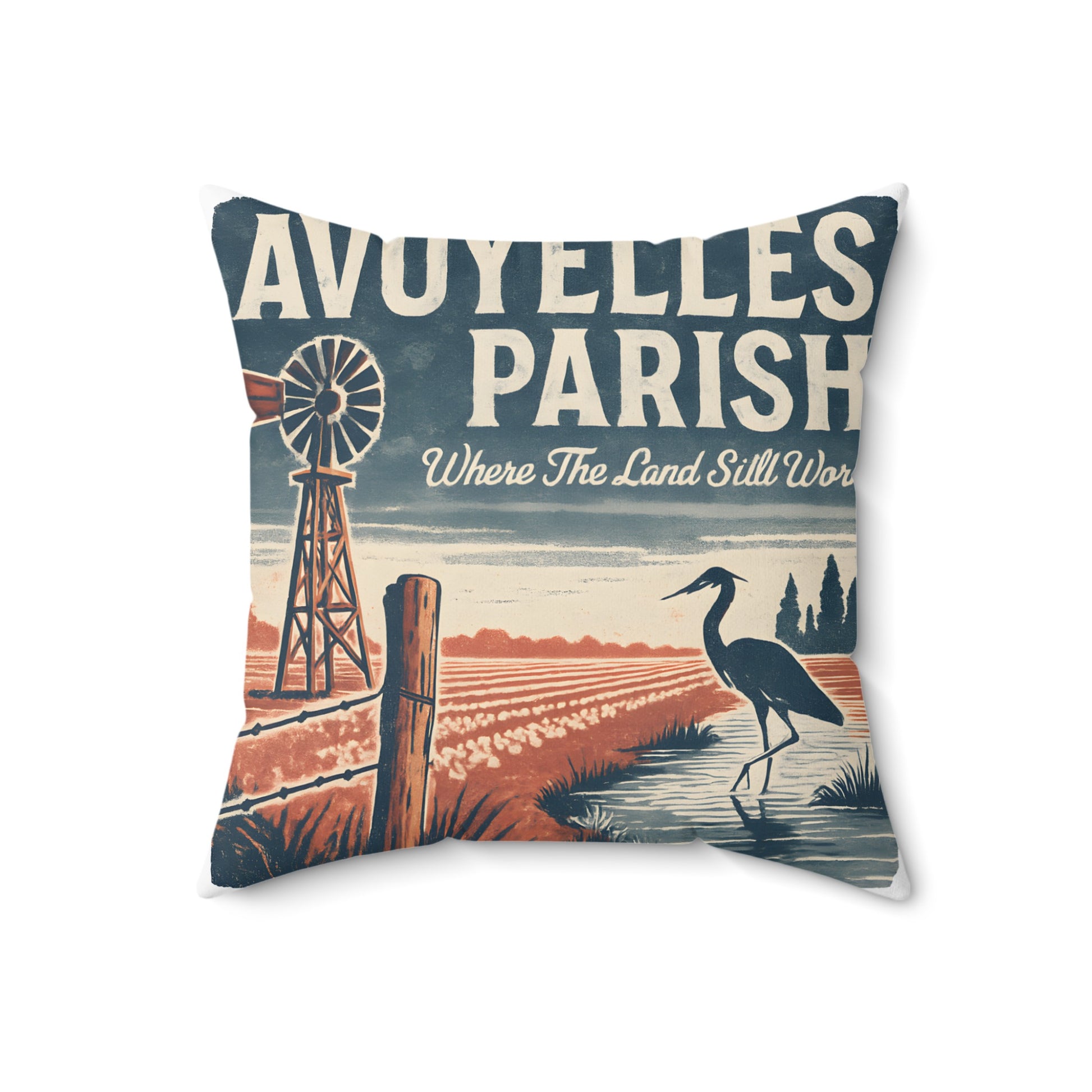 Avoyelles Parish Scenic Art Throw Pillow product type