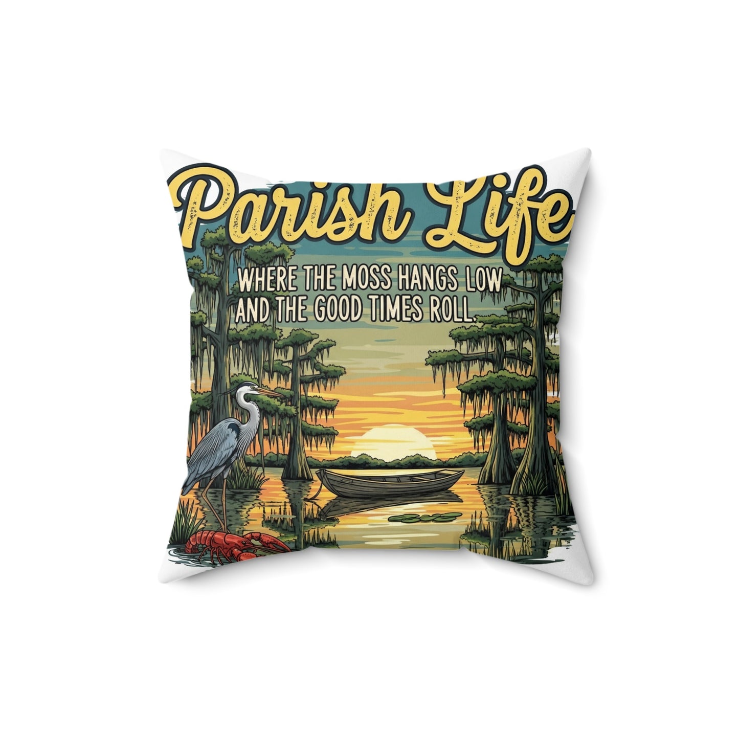 Parish Life Moss Good Times Roll Scenic Pillow product