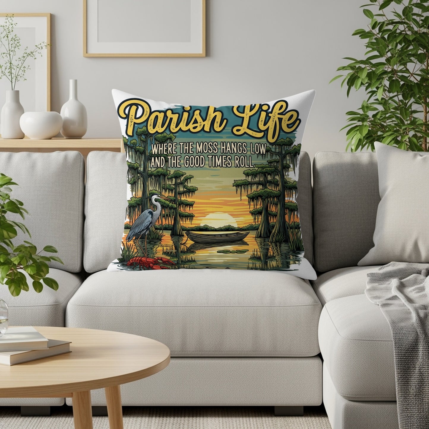 Parish Life Good Times Roll Scenic Pillow product type