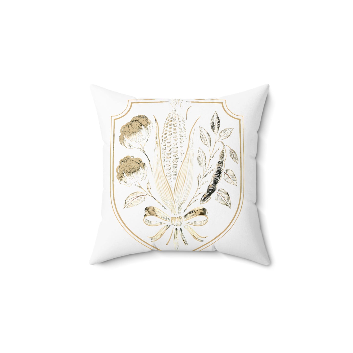 Floral Crest Design Square Throw Pillow product
