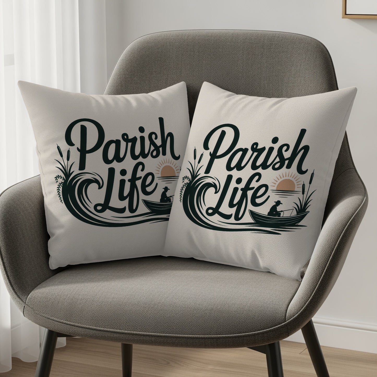 Parish Life Print on Decorative Pillow product