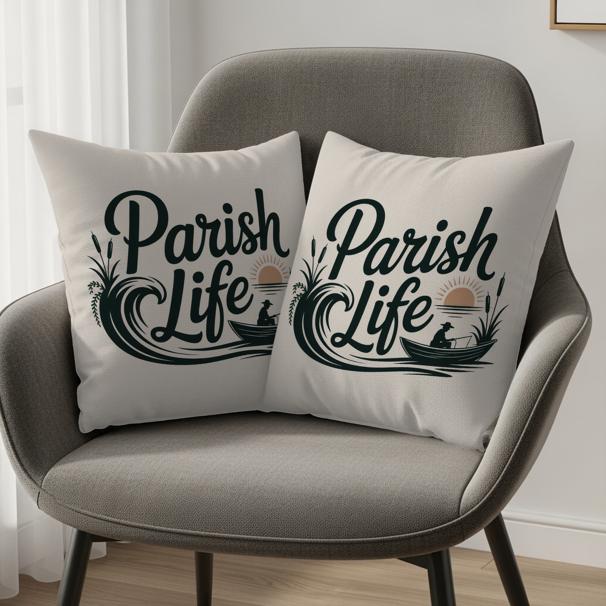 Parish Life Print on Decorative Pillow product