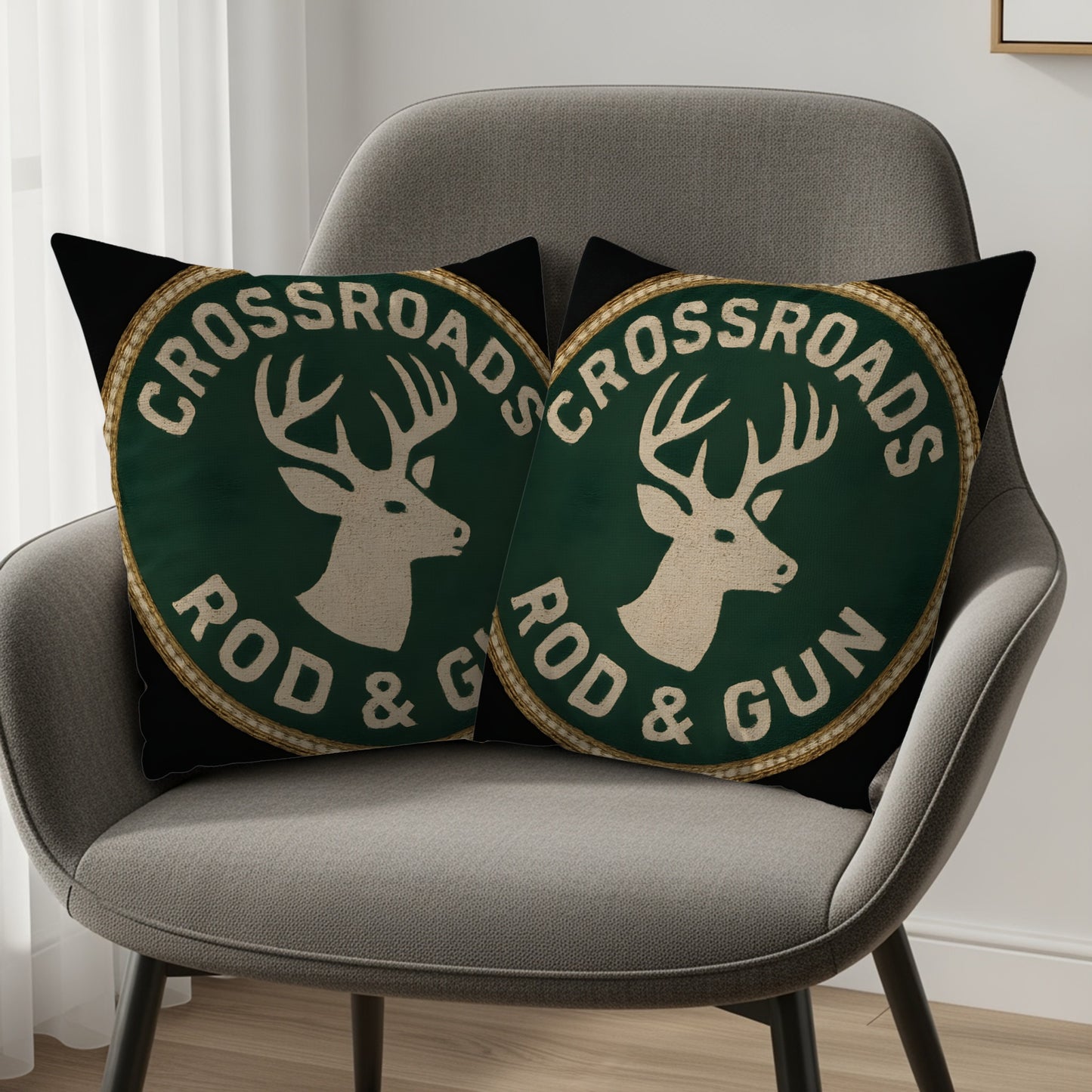 Crossroads Rod & Gun Deer Hunting Club Pillow product type