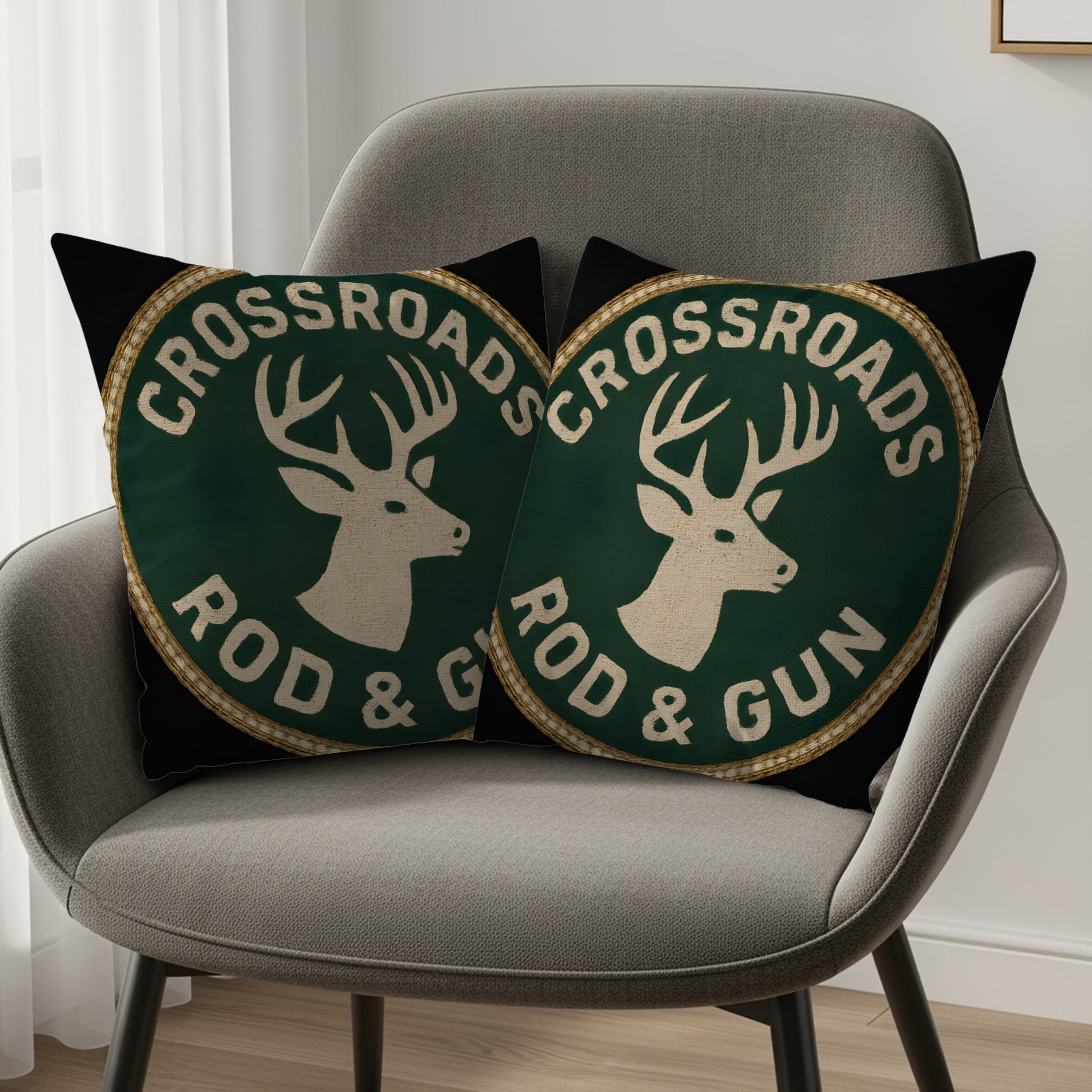 Crossroads Rod & Gun Deer Hunting Club Pillow product type