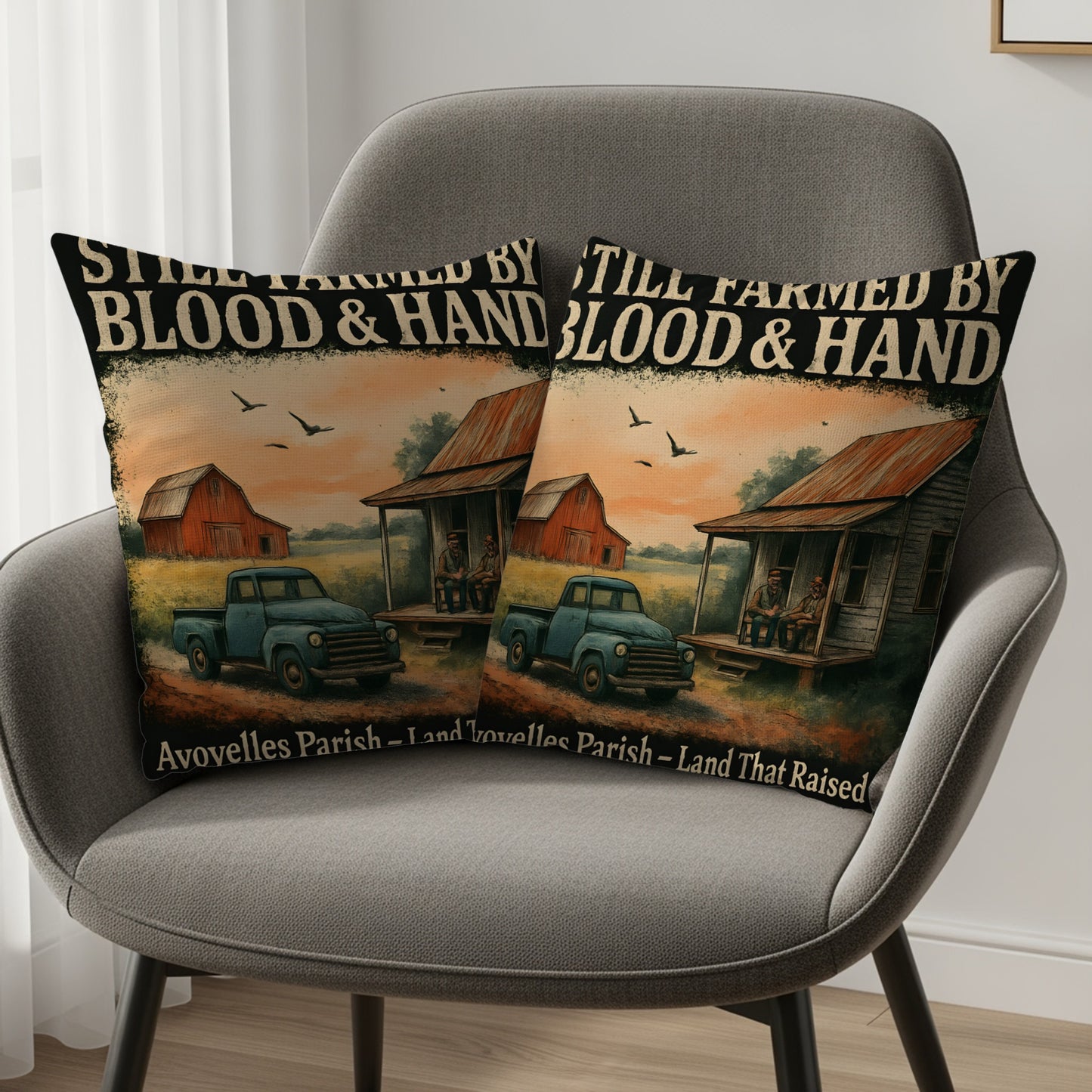 Still Farmed By Blood & Hand Avoyelles Parish Pillow product type