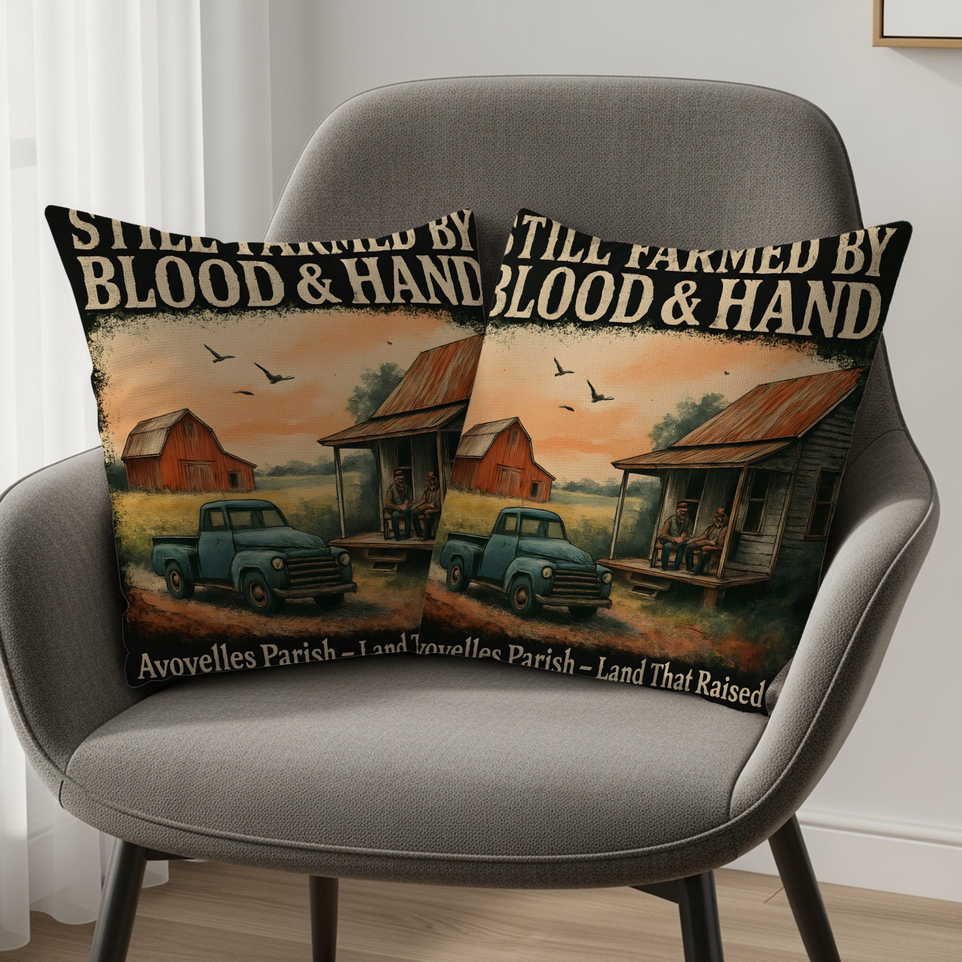 Still Farmed By Blood & Hand Avoyelles Parish Pillow product type