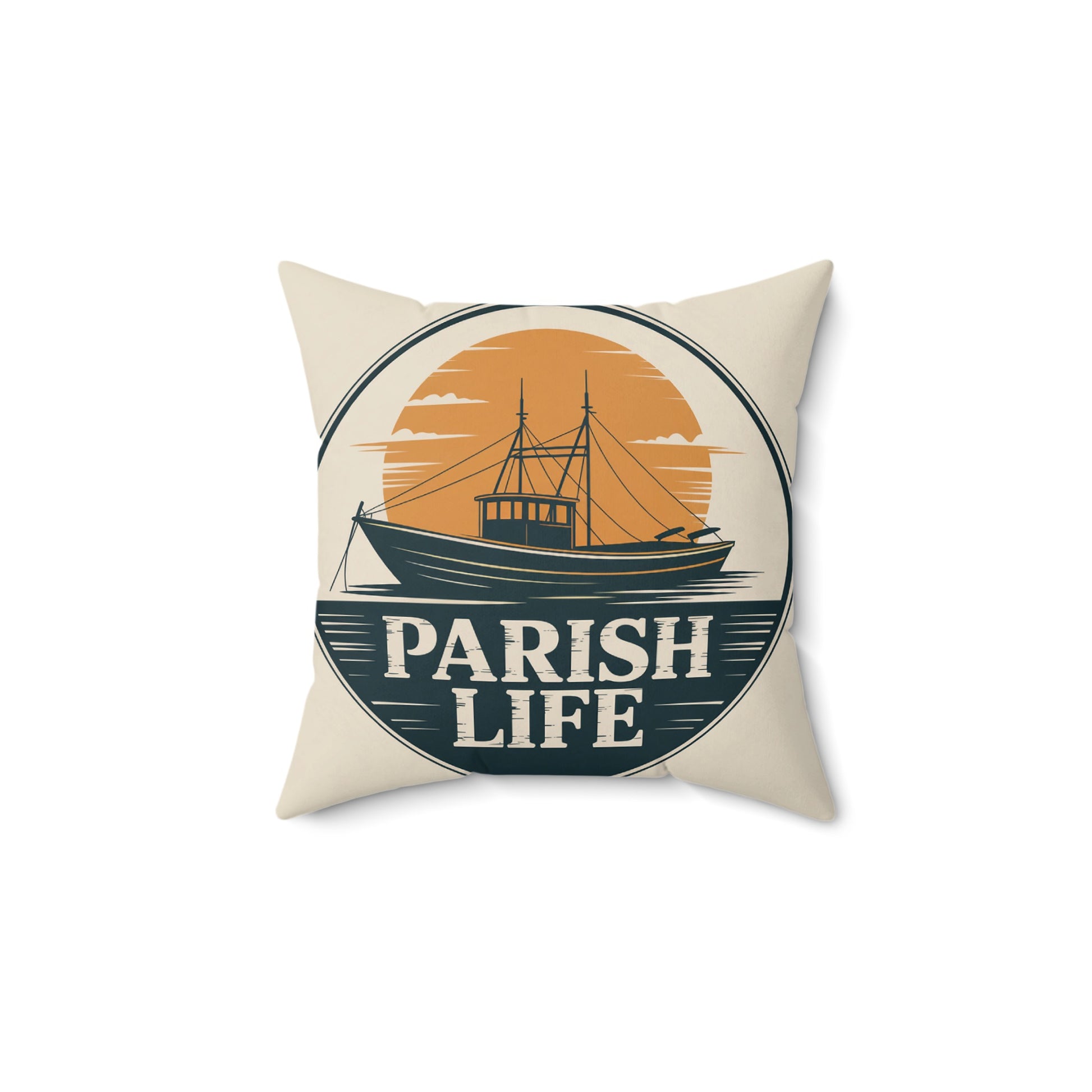 Nautical Parish Life Throw Pillow Colorful Accent product type