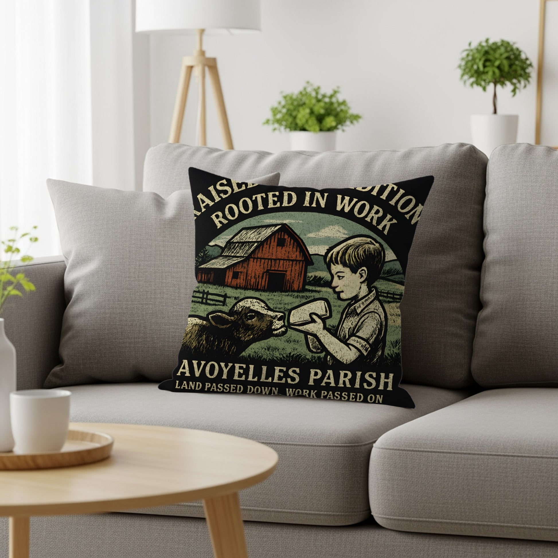 Vintage Farmhouse Avoyelles Parish Throw Pillow product