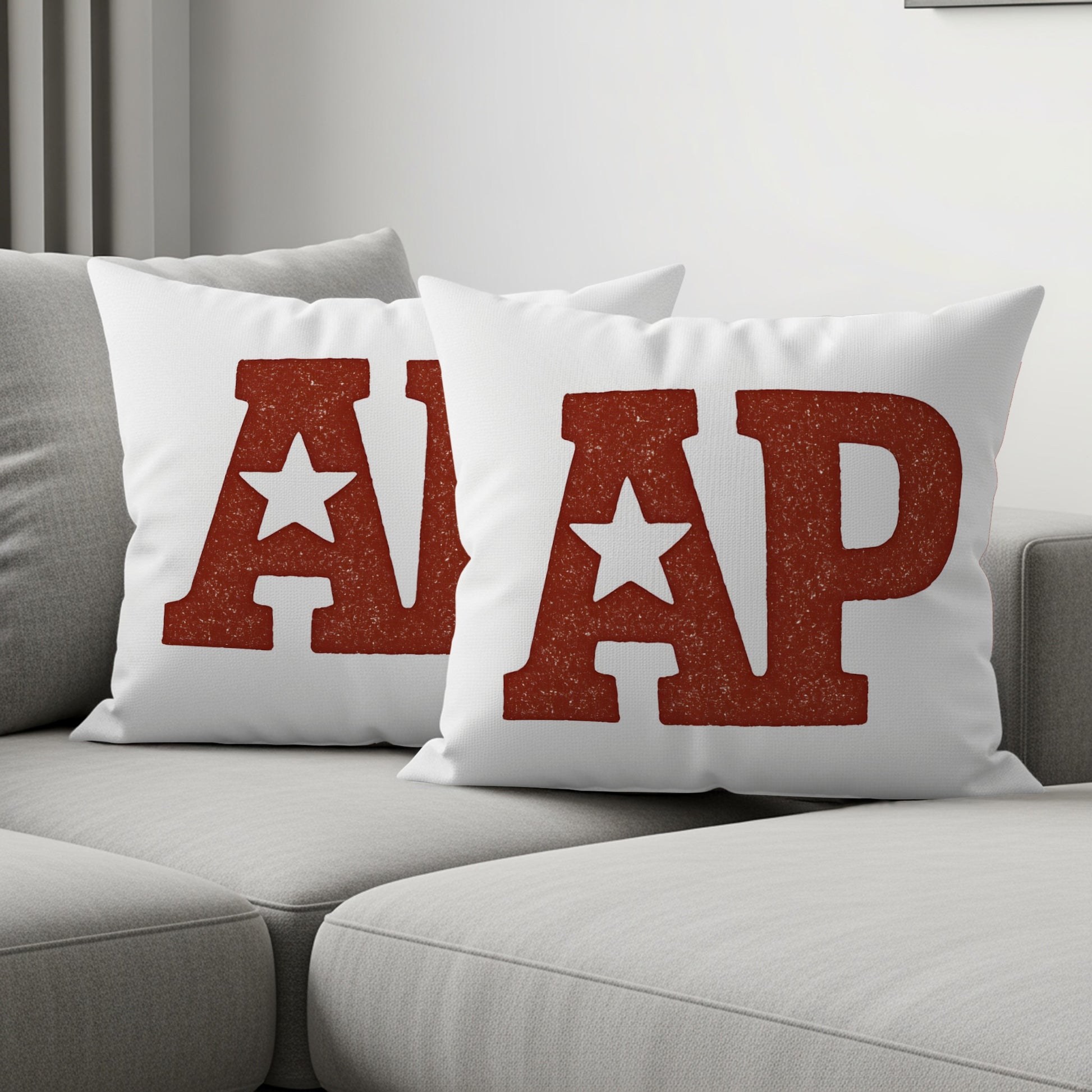 Red AAP Star Design Square Throw Pillow product