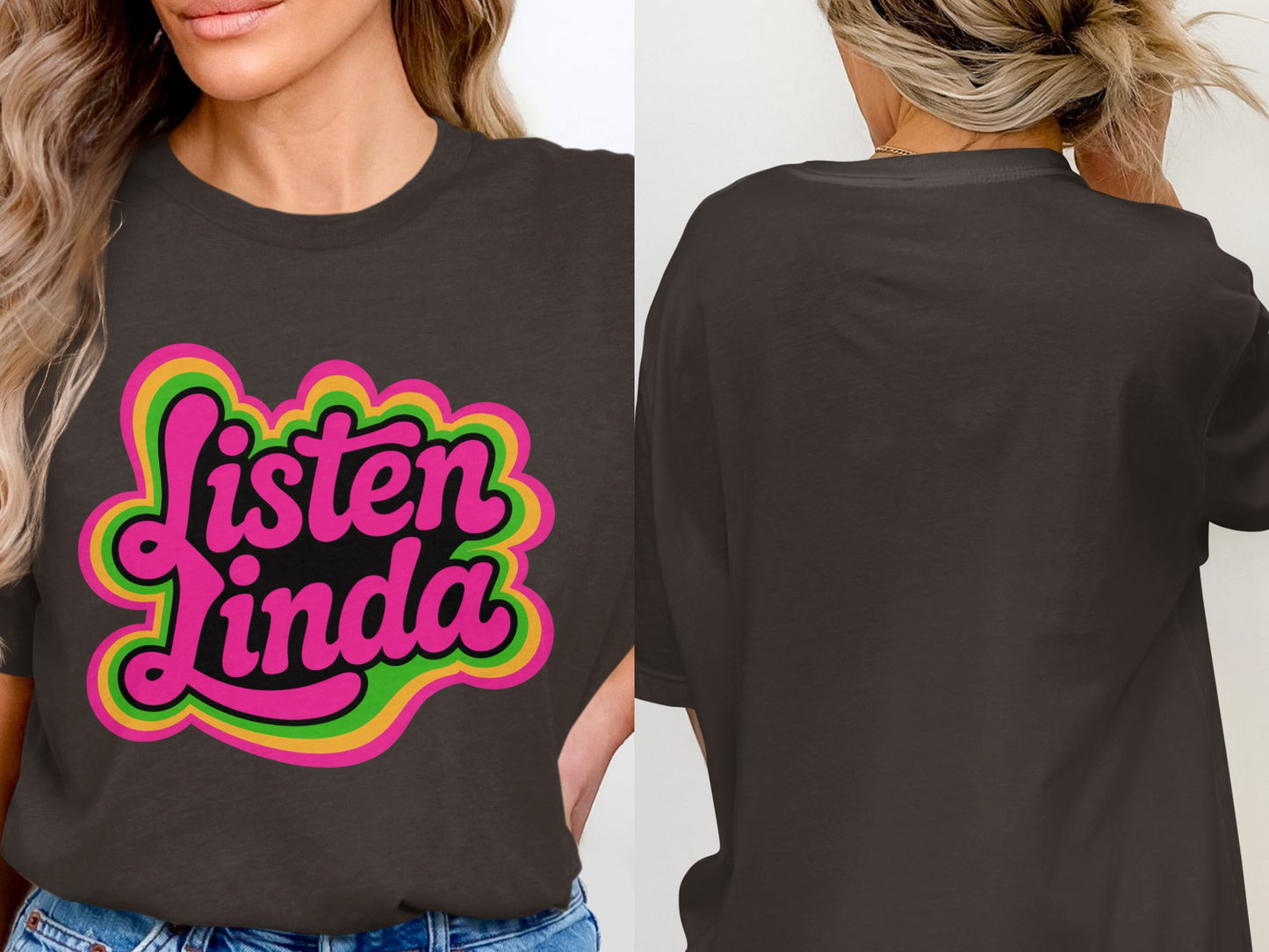 Listen Linda Graphic Tee Vintage Style T-shirt product type