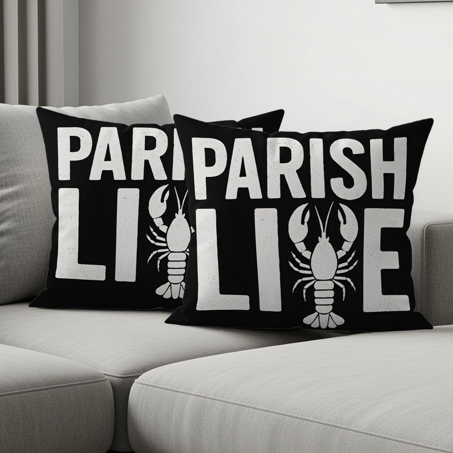 Parish Life Black Throw Pillow product