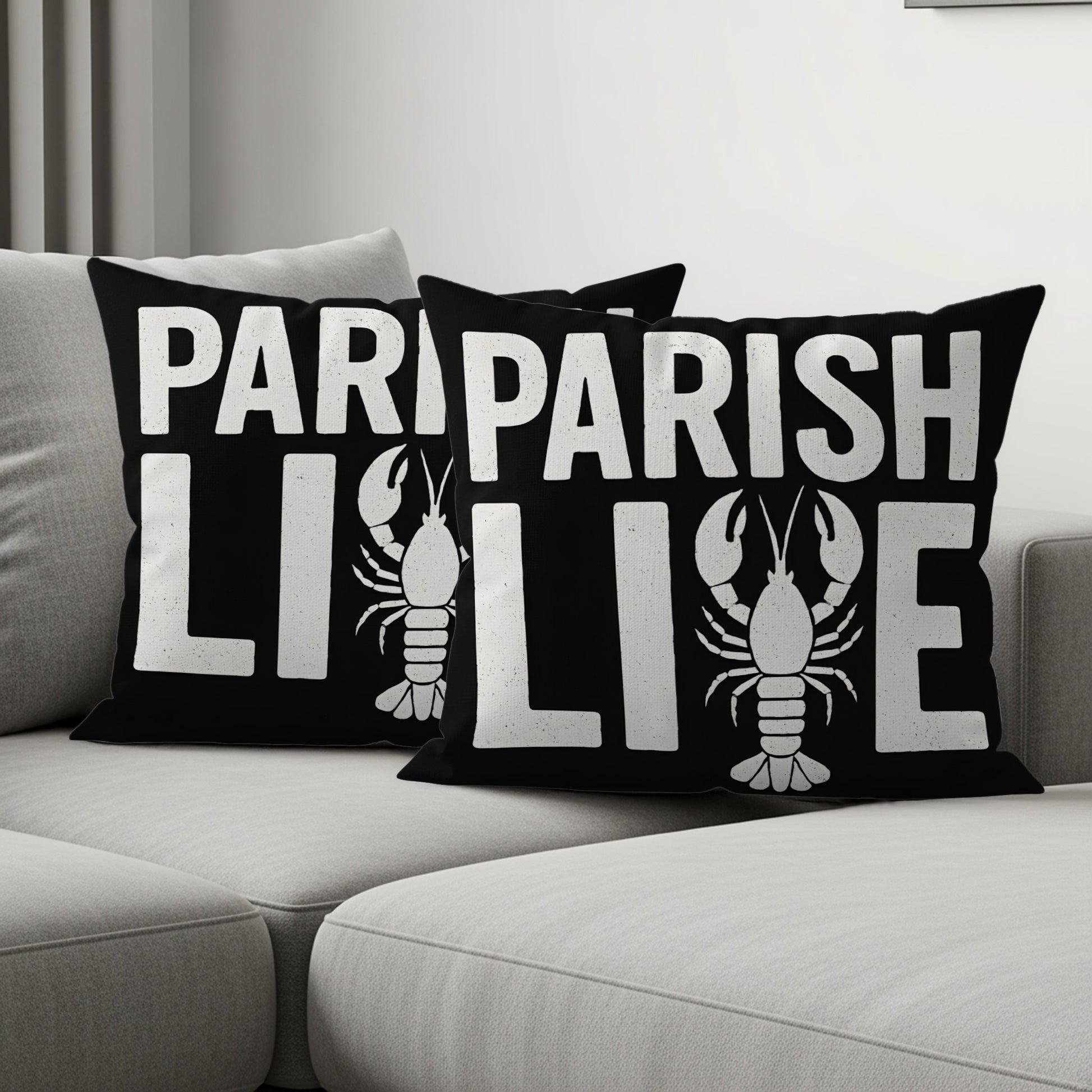Parish Life Black Throw Pillow product