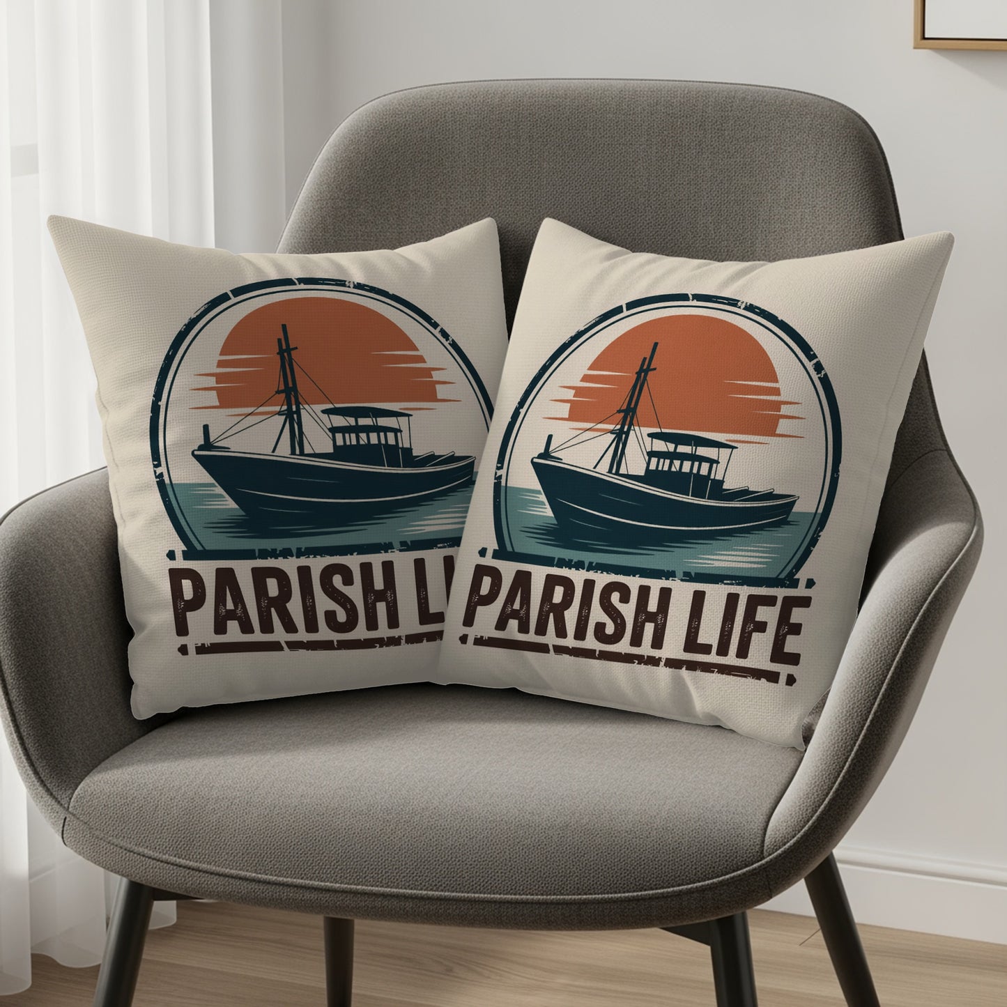 Parish Life Vintage Boat Themed Pillow product