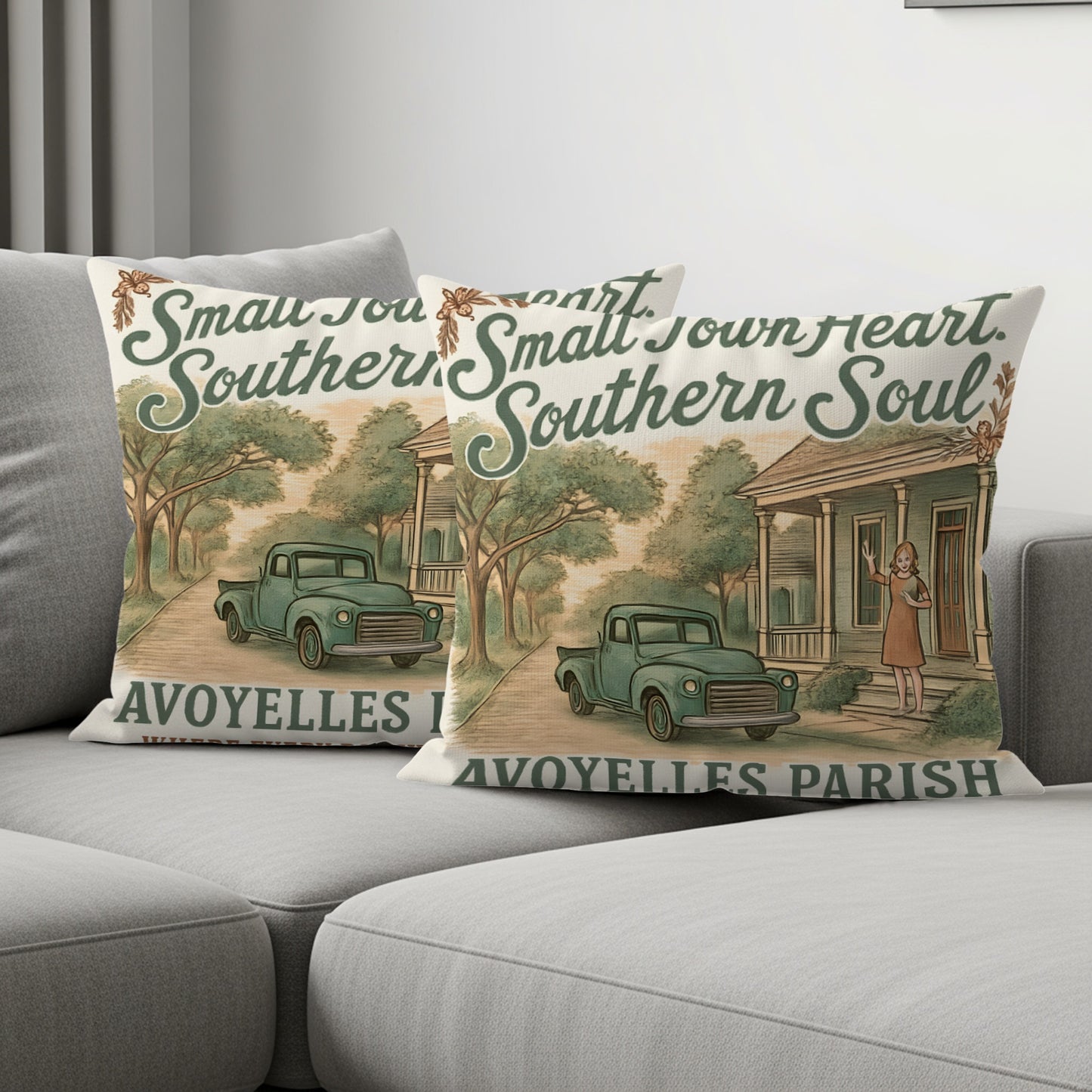 Decorative Small Town Heart and Soul Pillow product type