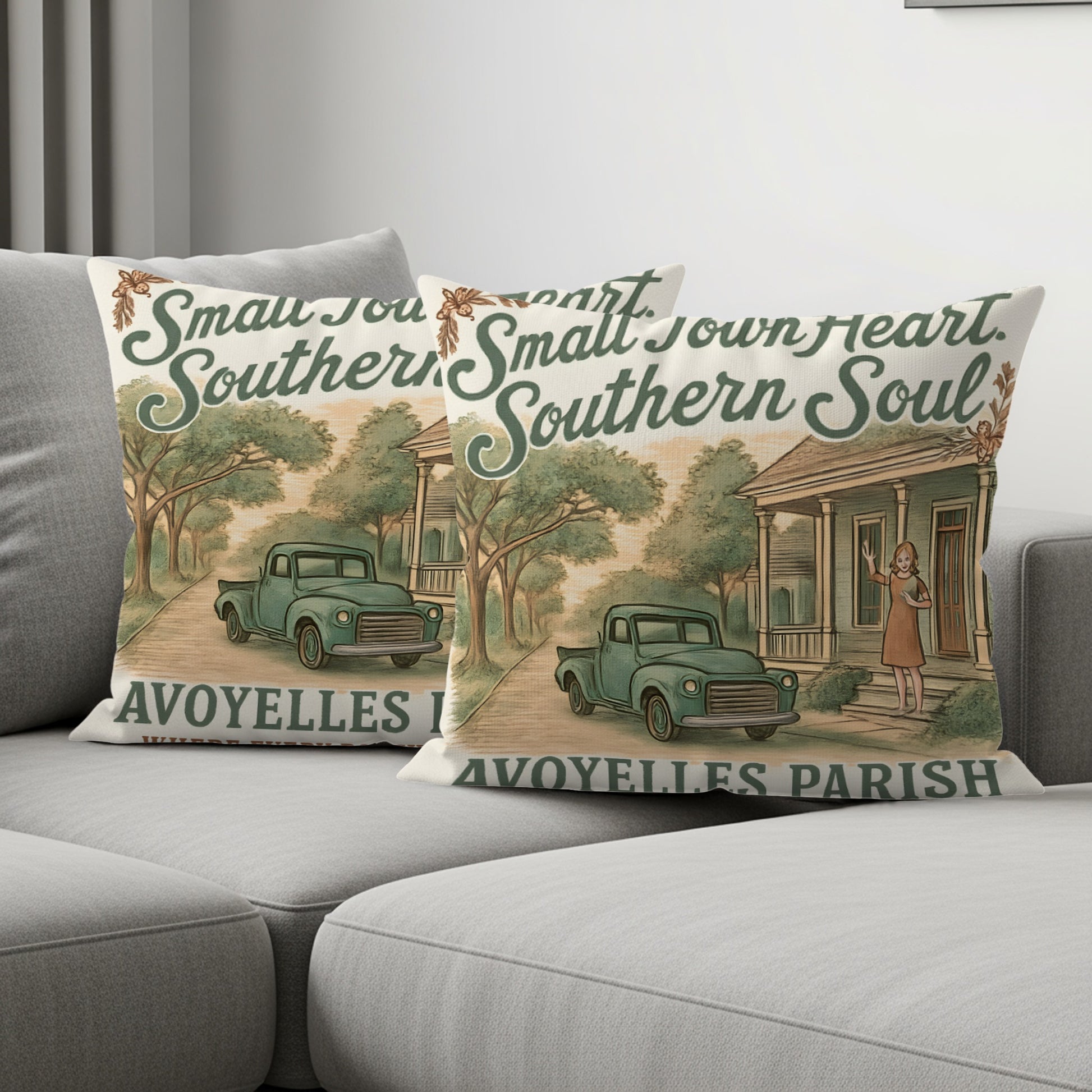 Decorative Small Town Heart and Soul Pillow product type
