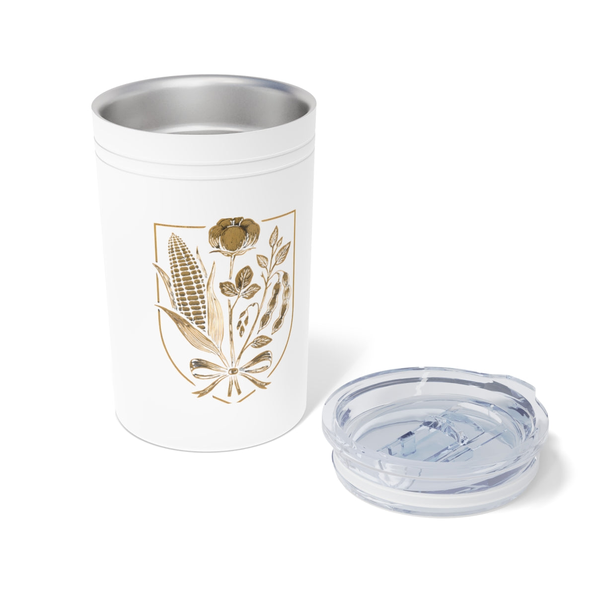 Floral Golden Design White Tumbler Drinkware product type