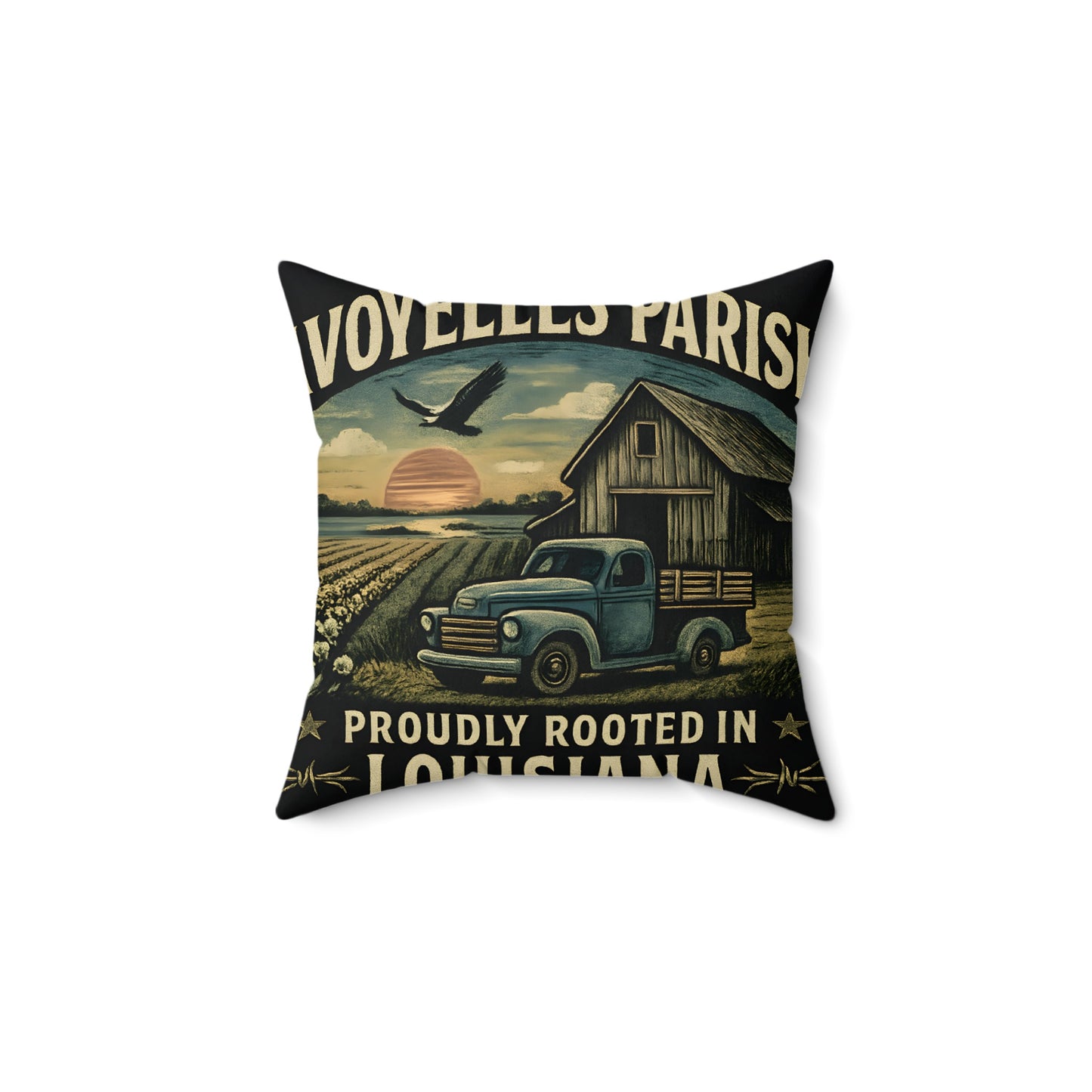 Voyelles Parish Proudly Rooted in Louisiana Pillow product
