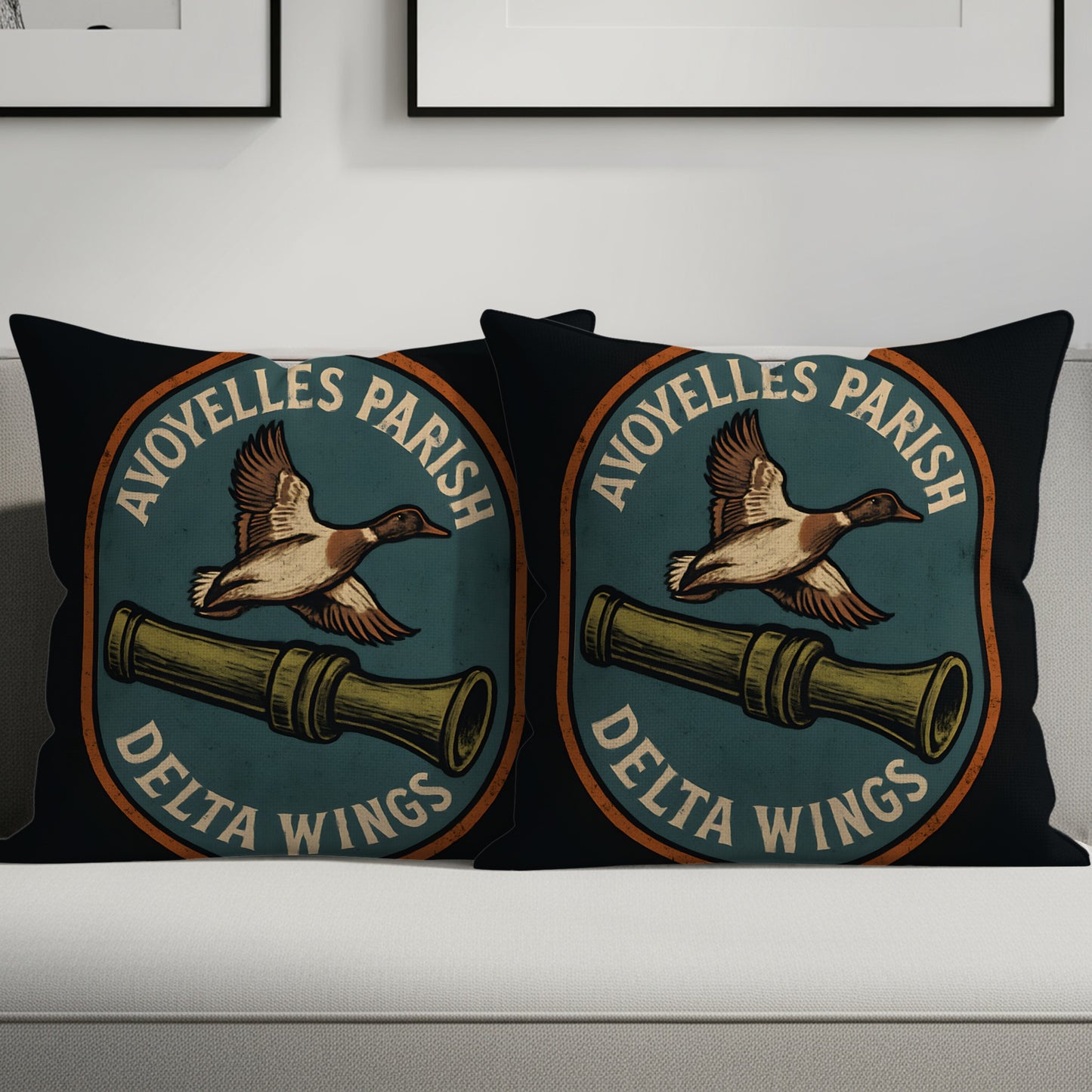 Decorative AVOYELLES PARISH DELTA WINGS throw pillow product type