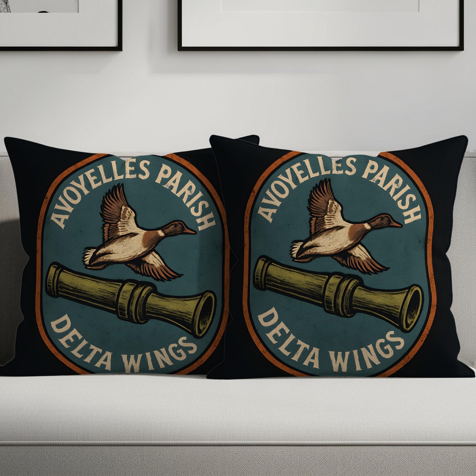 Decorative AVOYELLES PARISH DELTA WINGS throw pillow product type