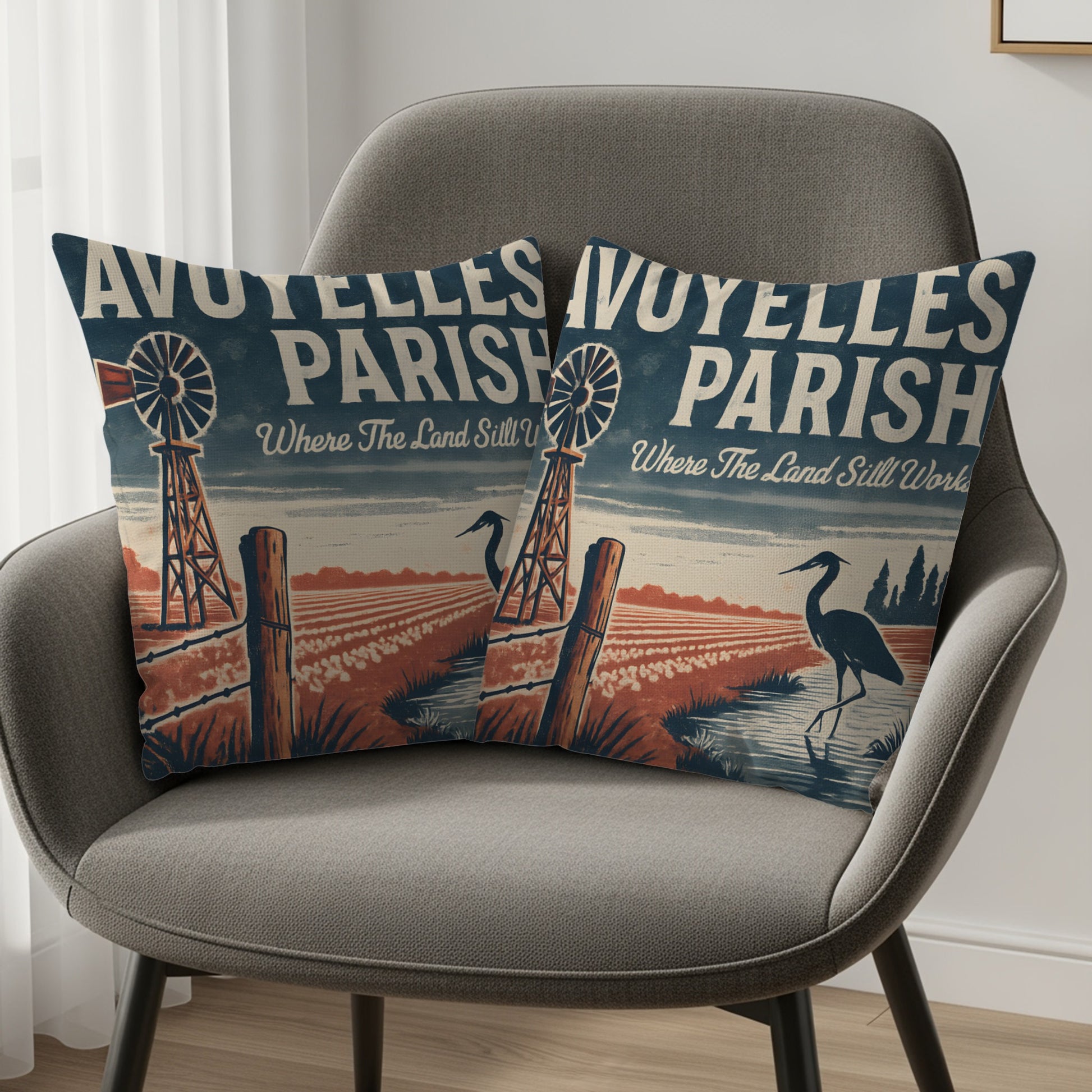 Avoyelles Parish Where The Land Still Works pillow product type