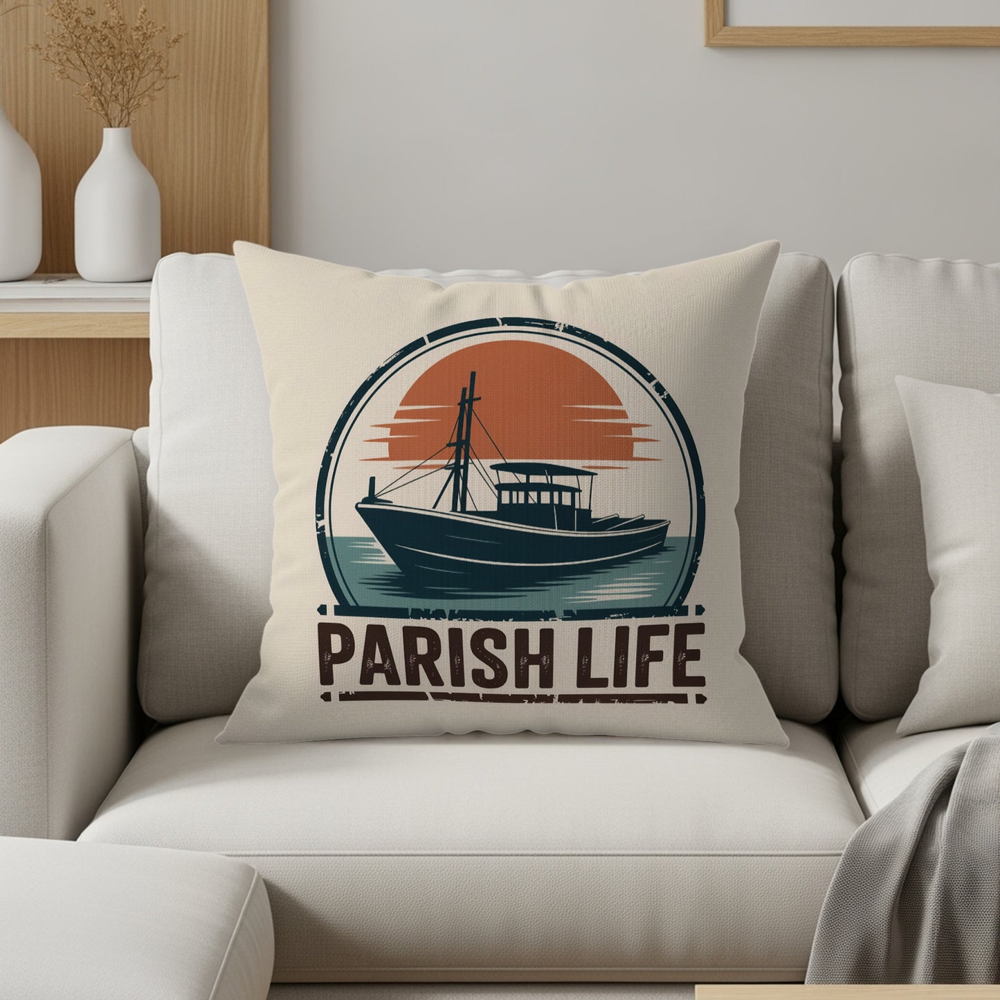 Parish Life Boat Design Cushion product