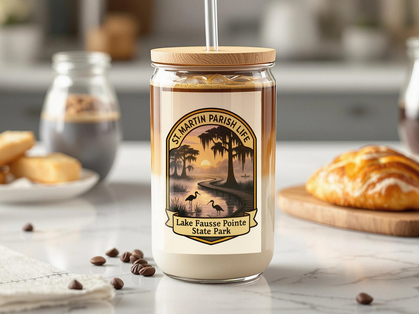 Lake Fausse Pointe State Park Candle, St. Martin Parish Life, Soy Wax Jar, Aromatic Home Decor, Nature Scented