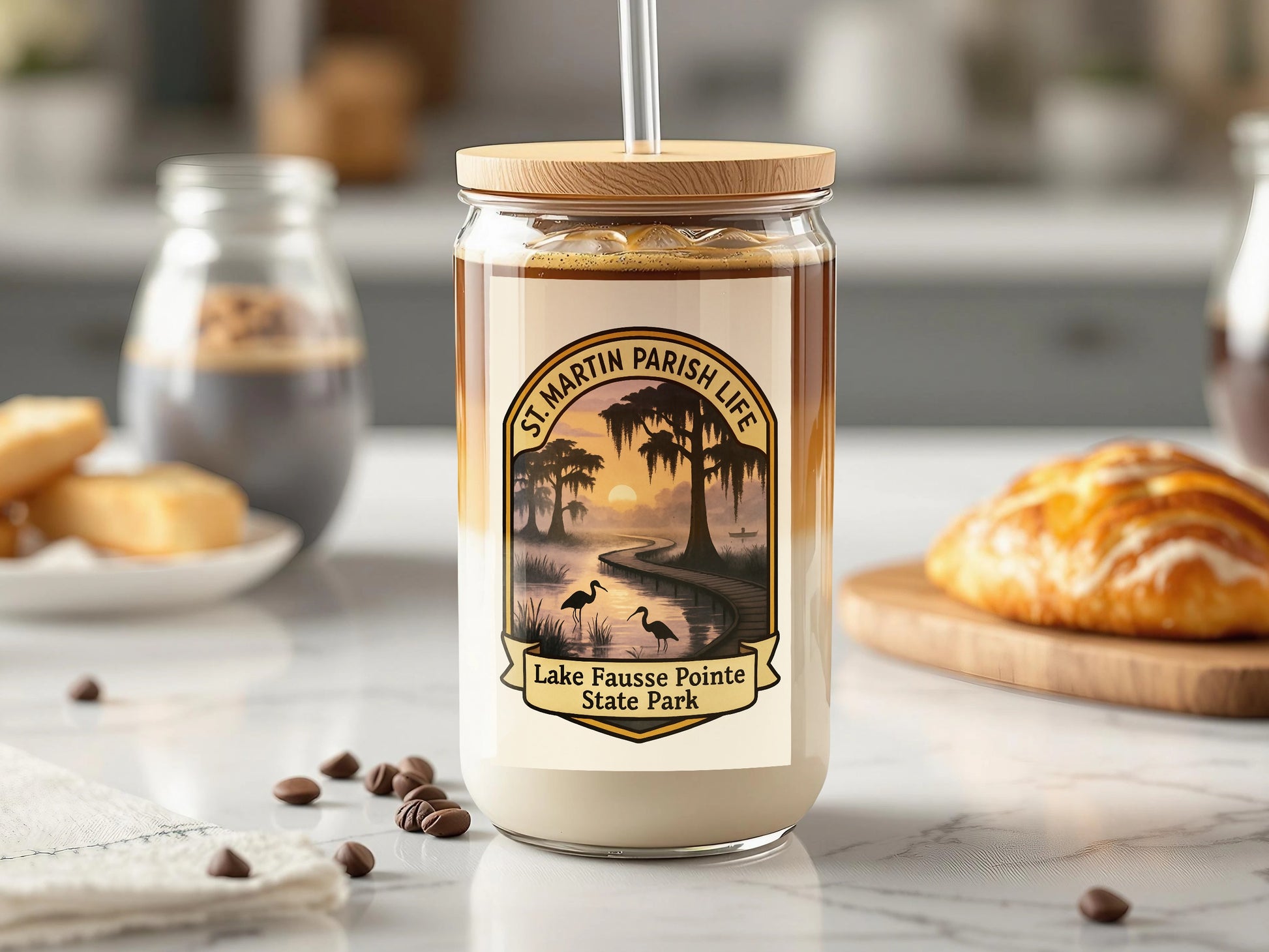 Lake Fausse Pointe State Park Candle, St. Martin Parish Life, Soy Wax Jar, Aromatic Home Decor, Nature Scented