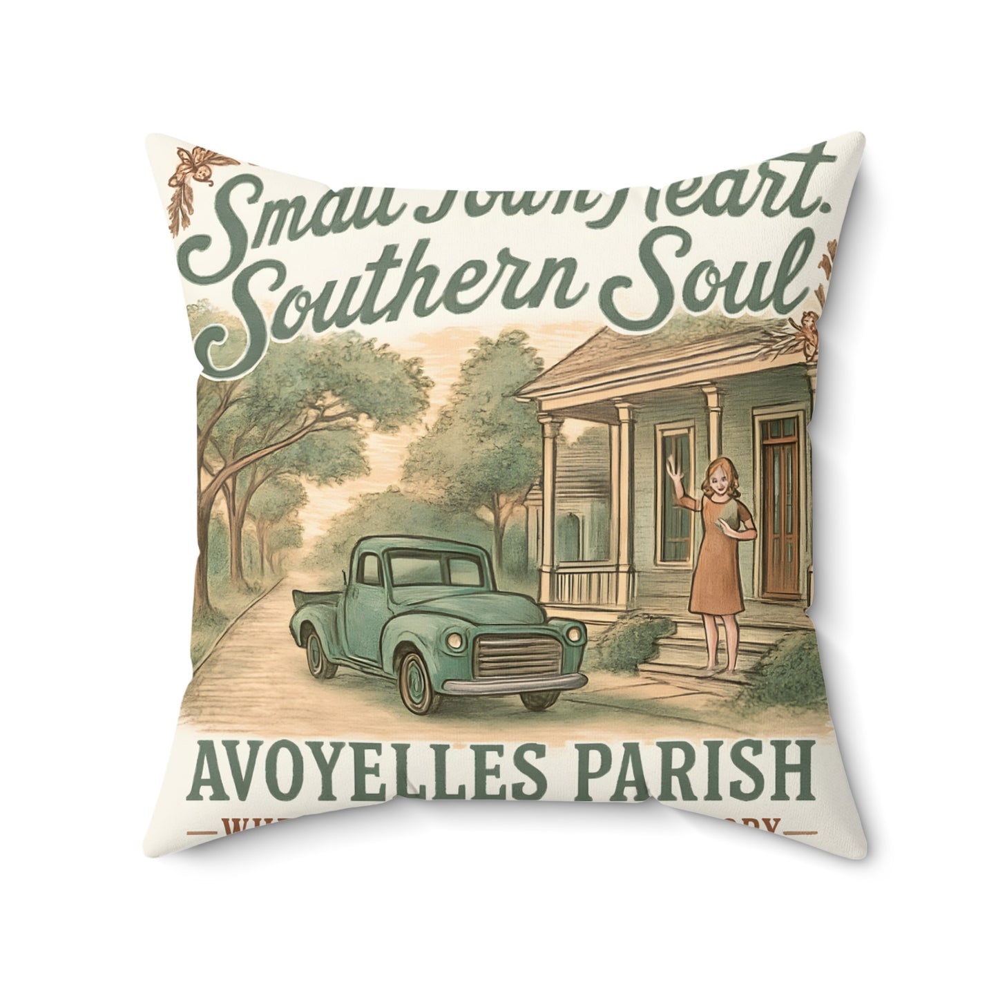 Small Town Heart Southern Soul Avoyelles Parish pillow product