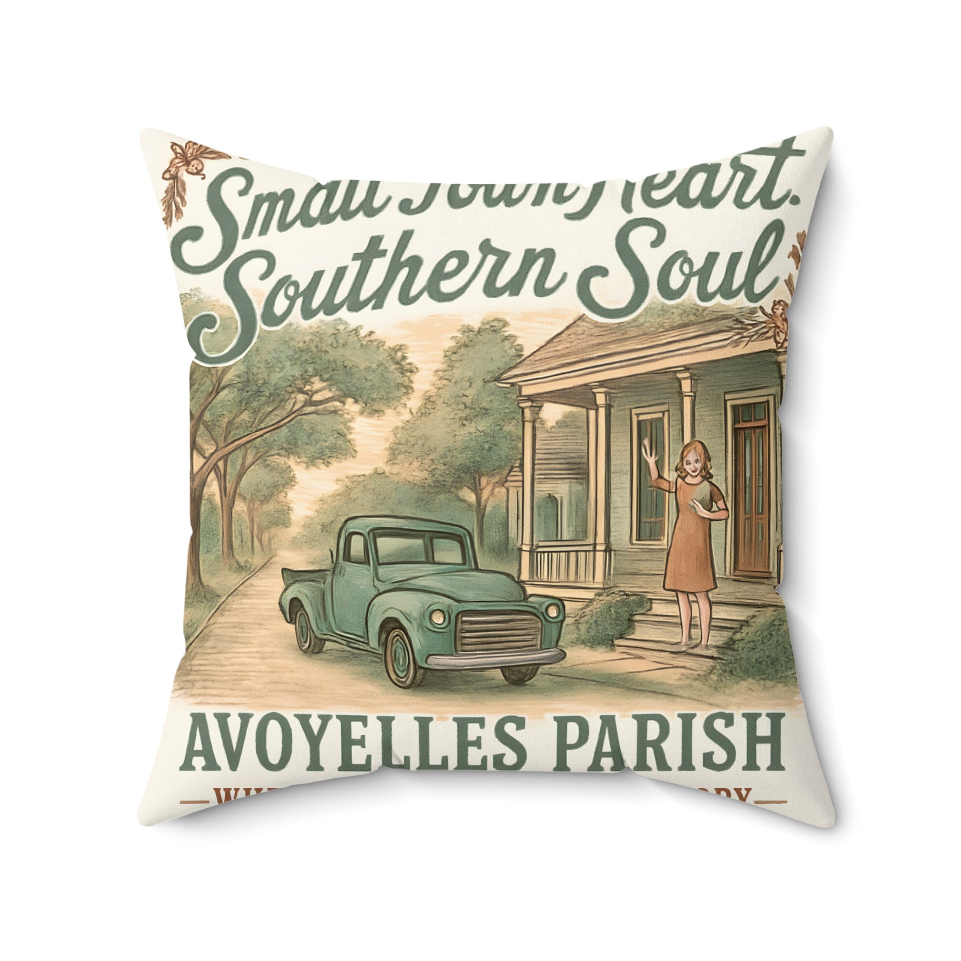 Small Town Heart Southern Soul Avoyelles Parish pillow product