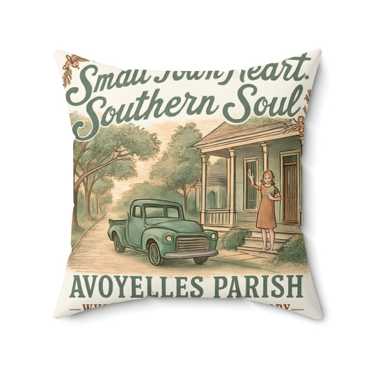 Small Town Heart Southern Soul Avoyelles Parish pillow product
