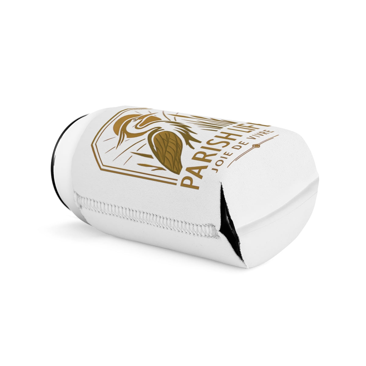 Elegant Bird Design White Can Cooler product