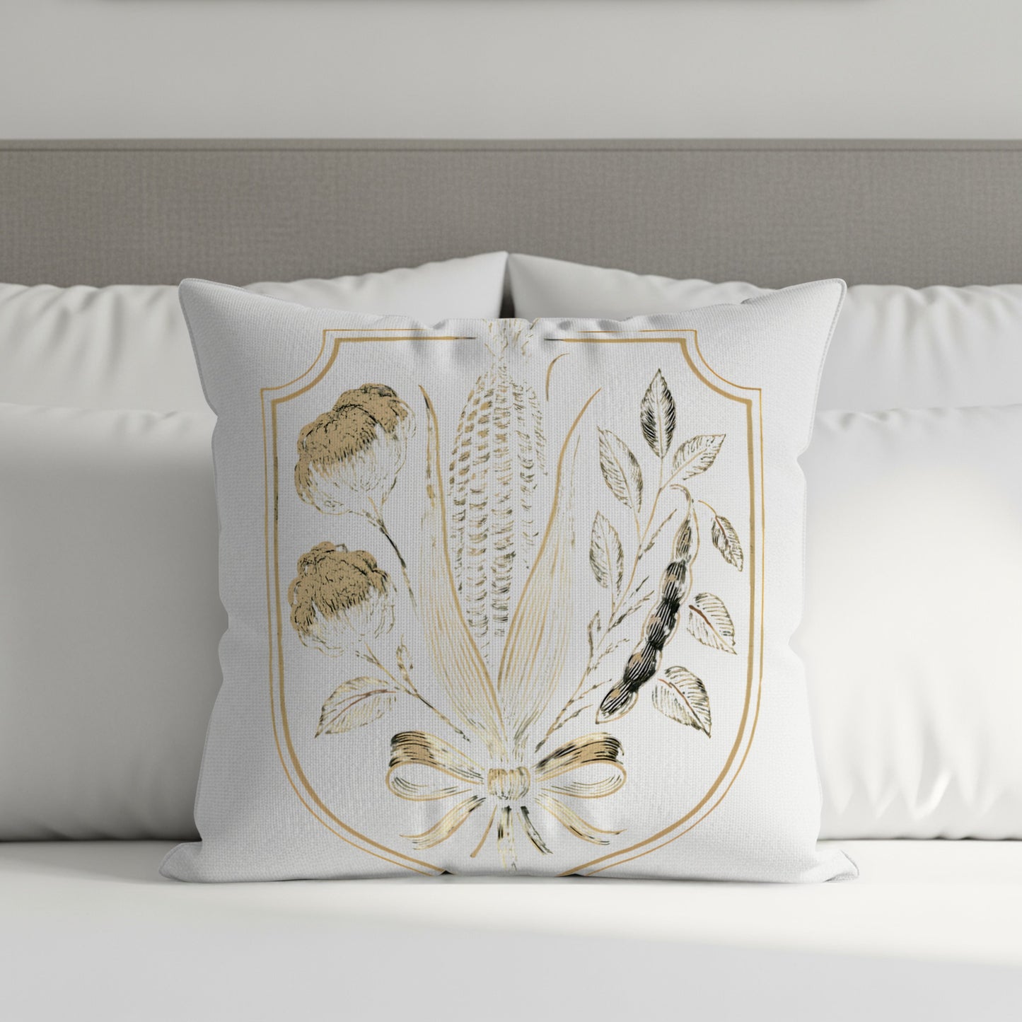 Elegant Botanical Print Decorative Pillow product
