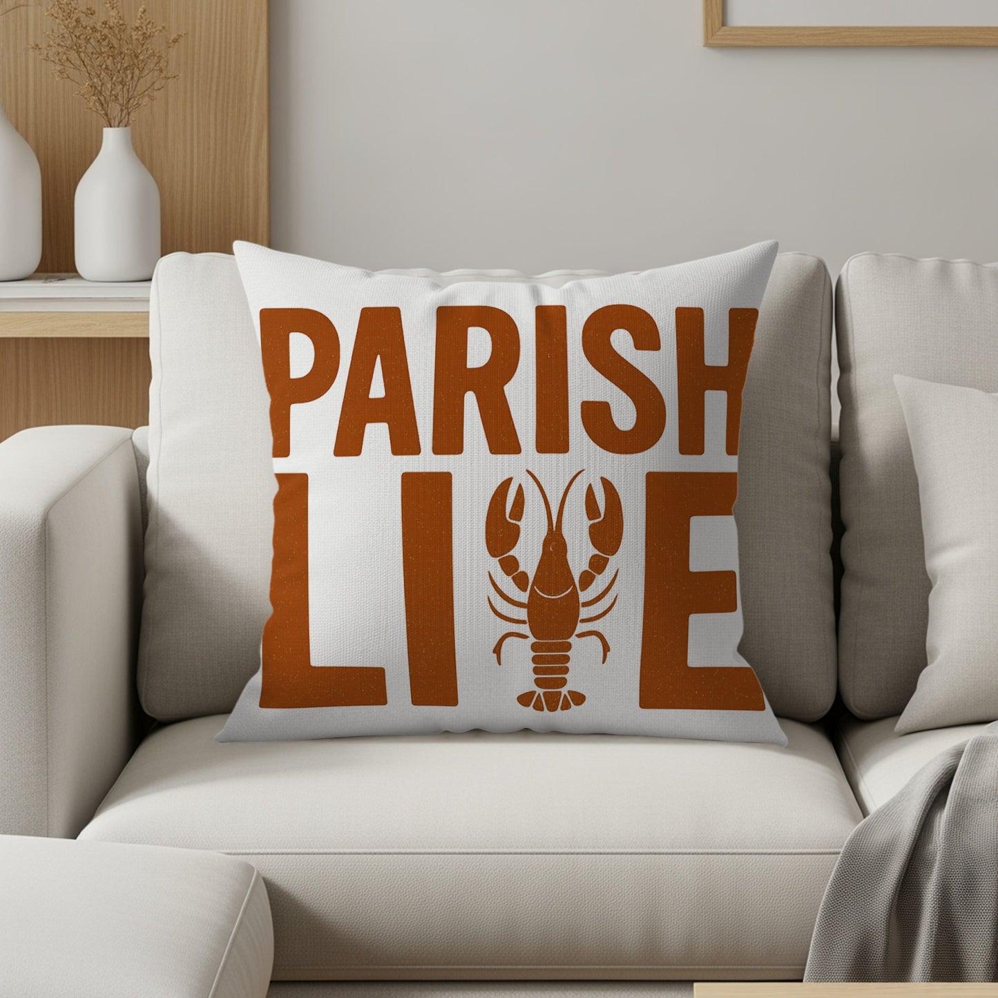 Parish Live Crawfish Design Accent Pillow product