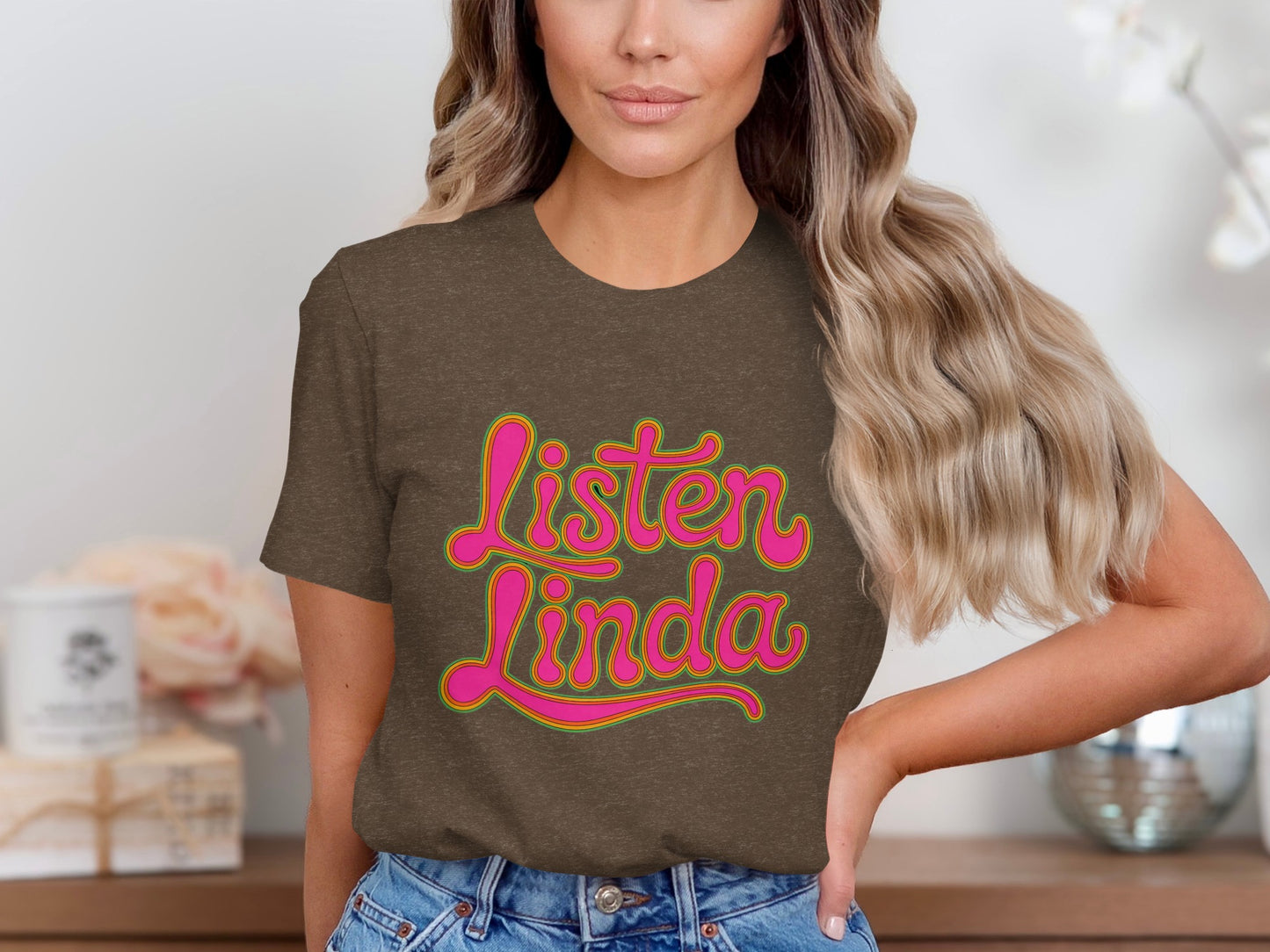 Listen Linda Graphic Tee Shirt for Women Product type