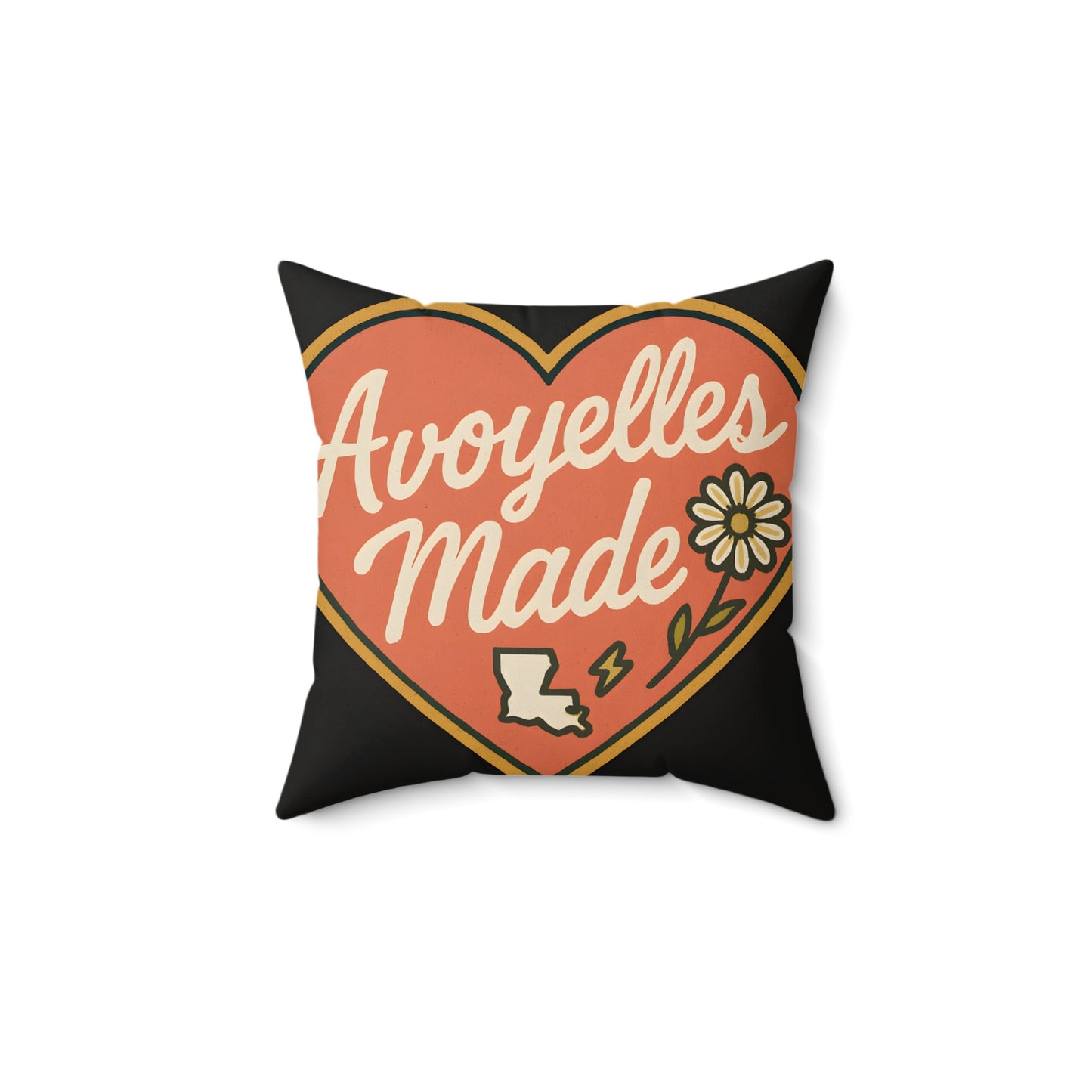 Avoyelles Made Heart Design Throw Pillow product