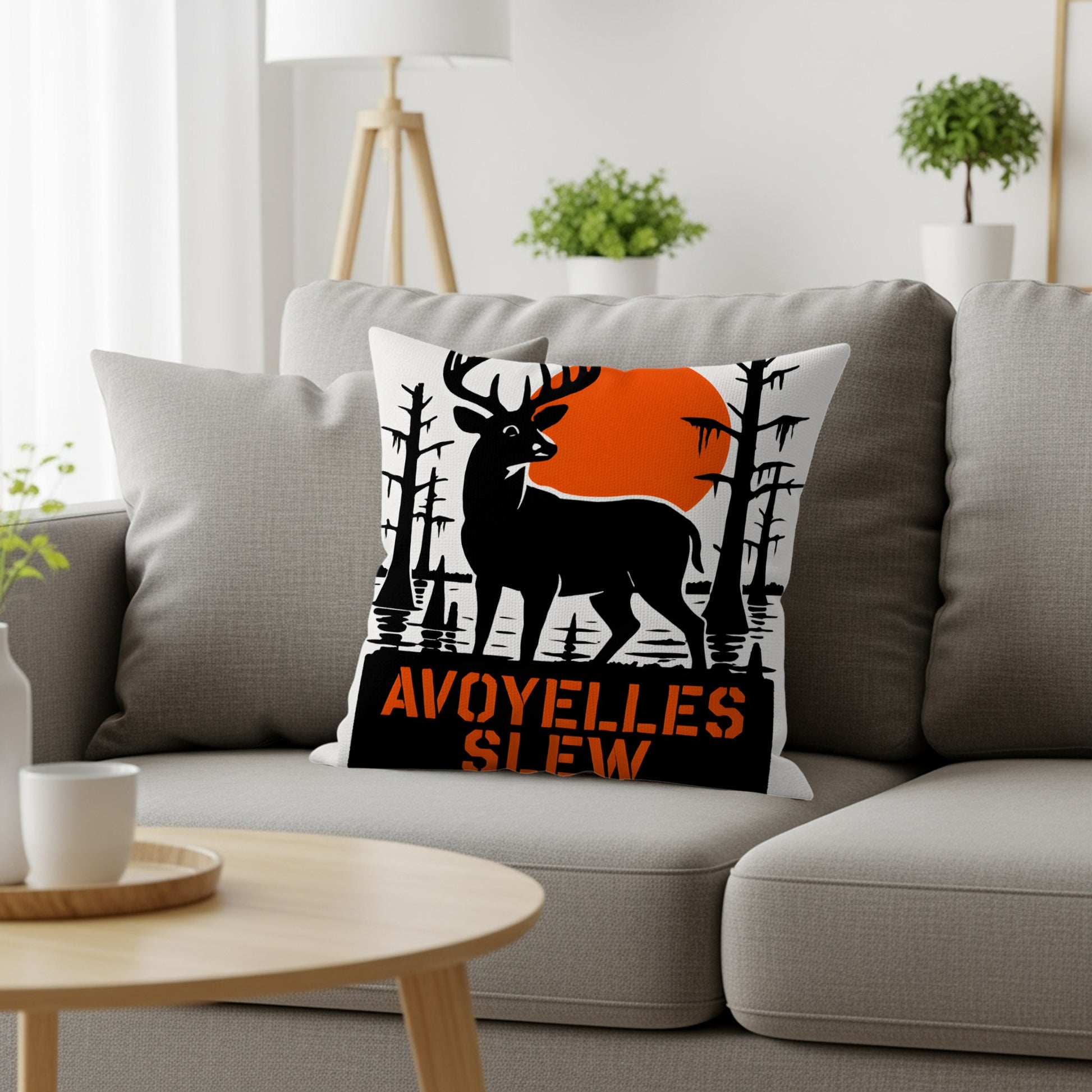 Avoyelles Slew Deer Graphic Throw Pillow product