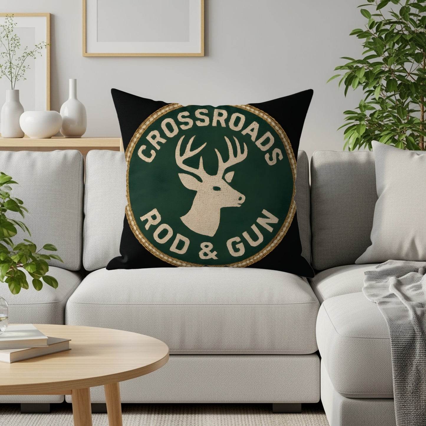 Crossroads Rod and Gun Decorative Throw Pillow product type