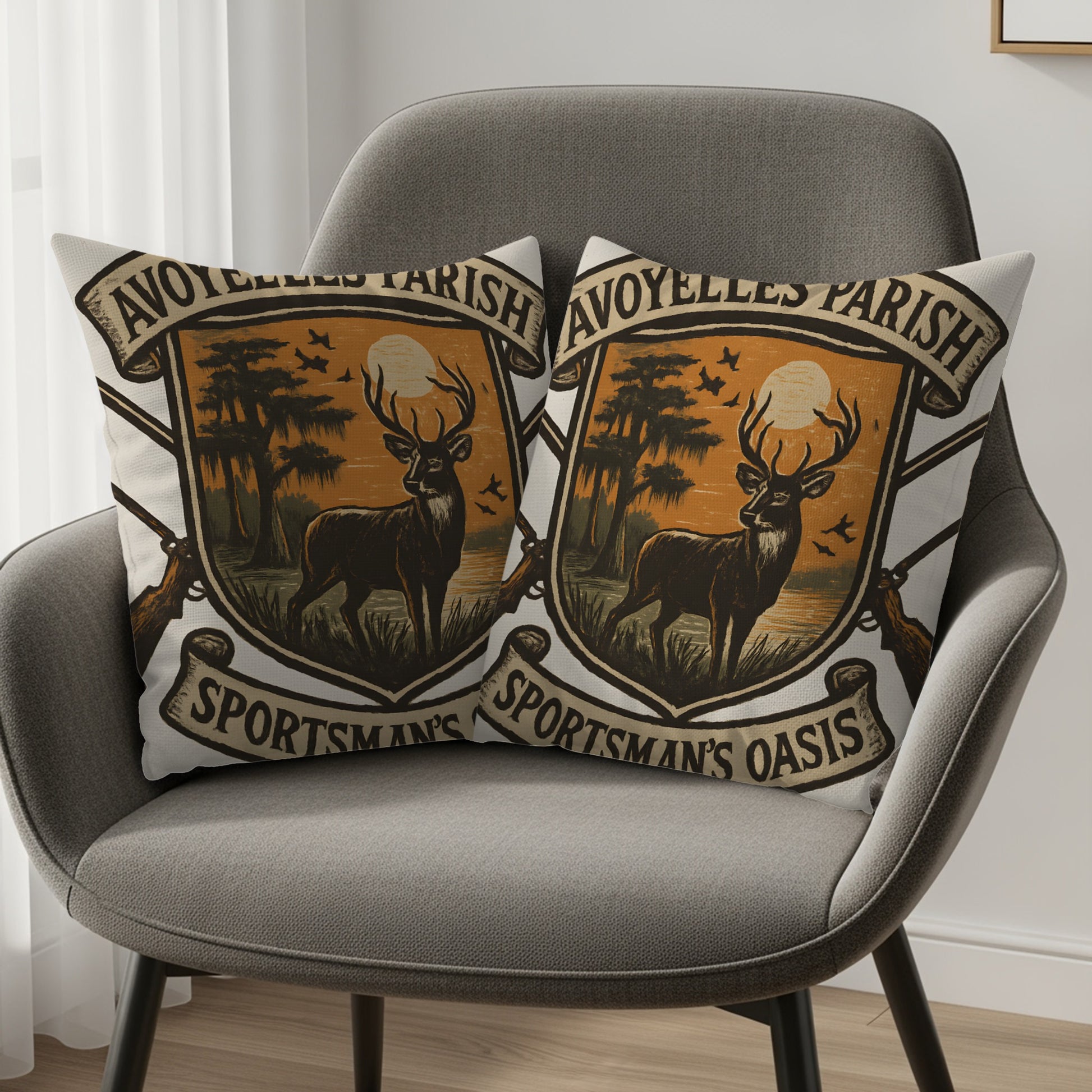 Avoyelles Parish Sportsman's Oasis Design Throw Pillow product type