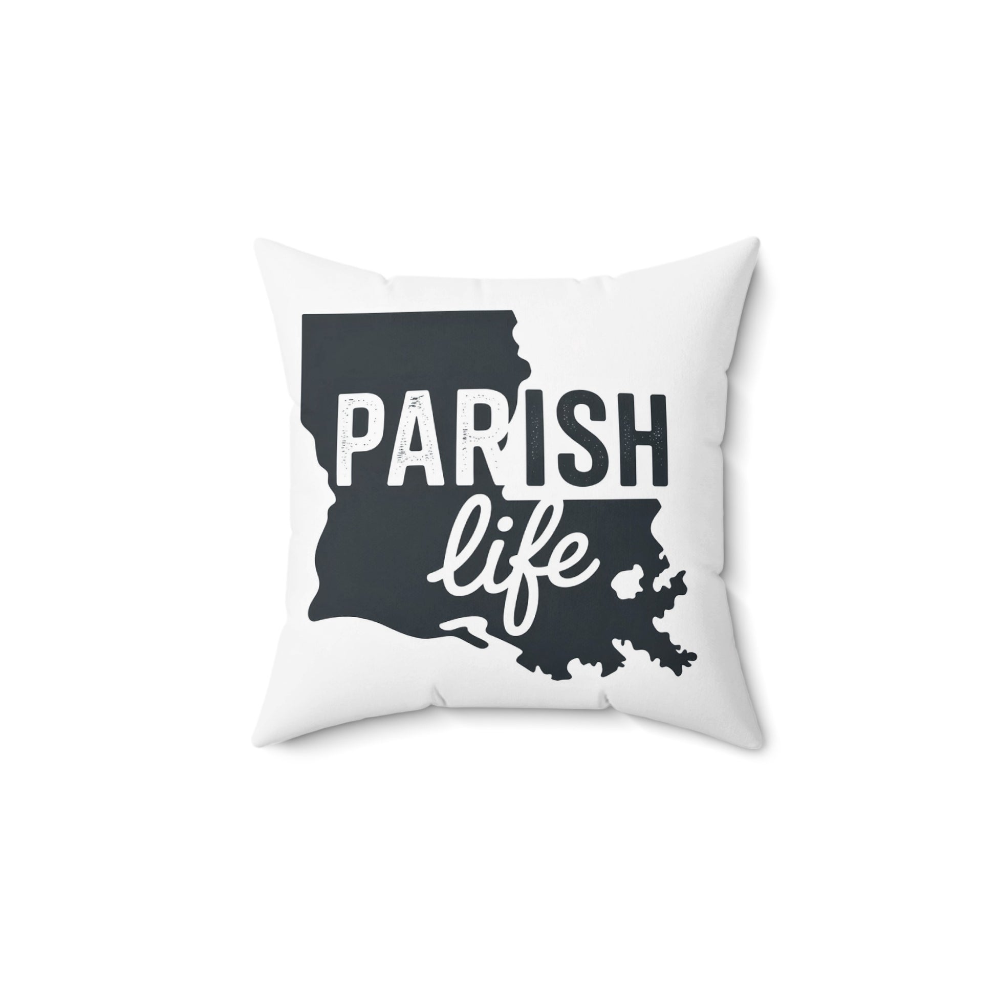 Parish Life Louisiana Map Print Pillow product