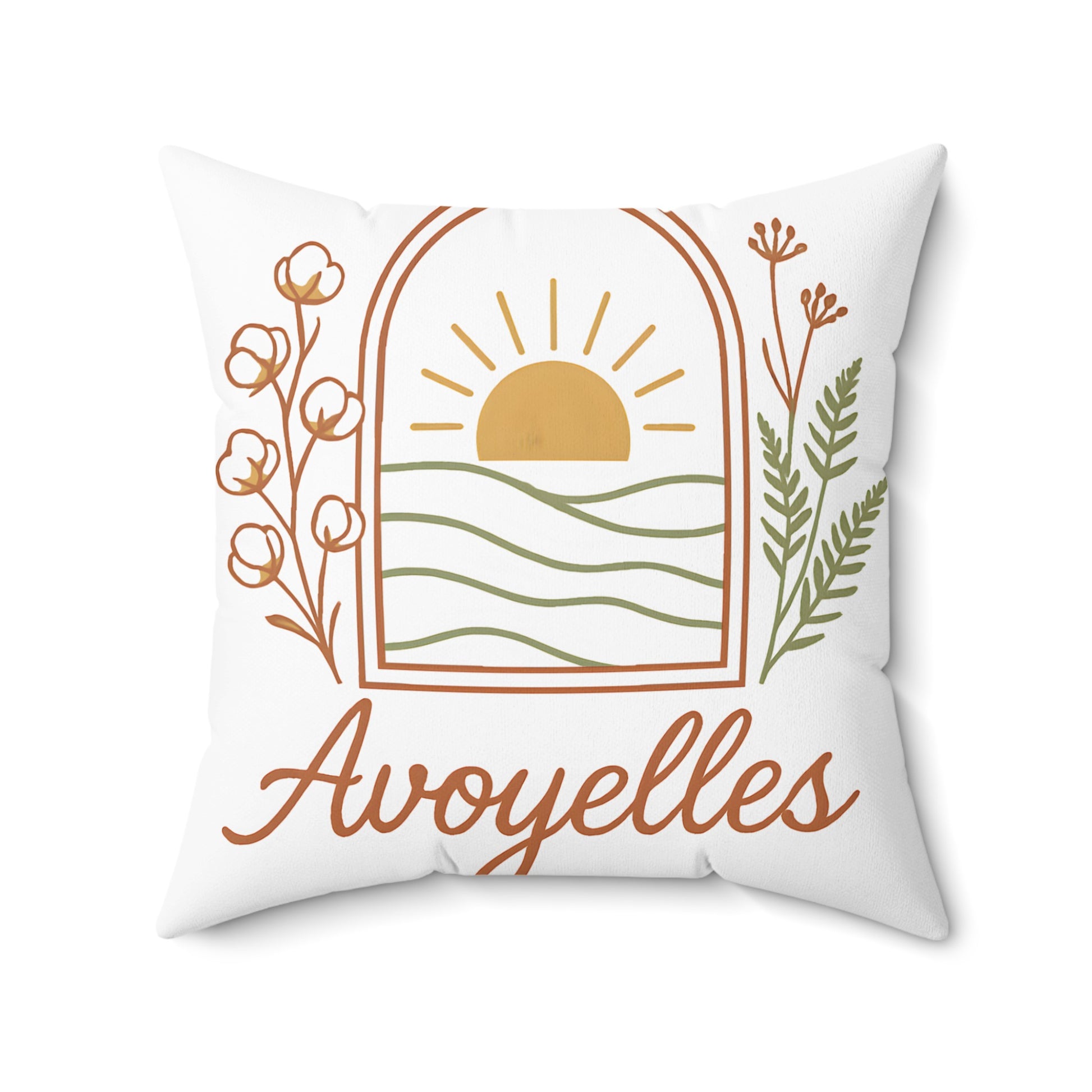 Avoyelles Sunrise with Floral Design Pillow product